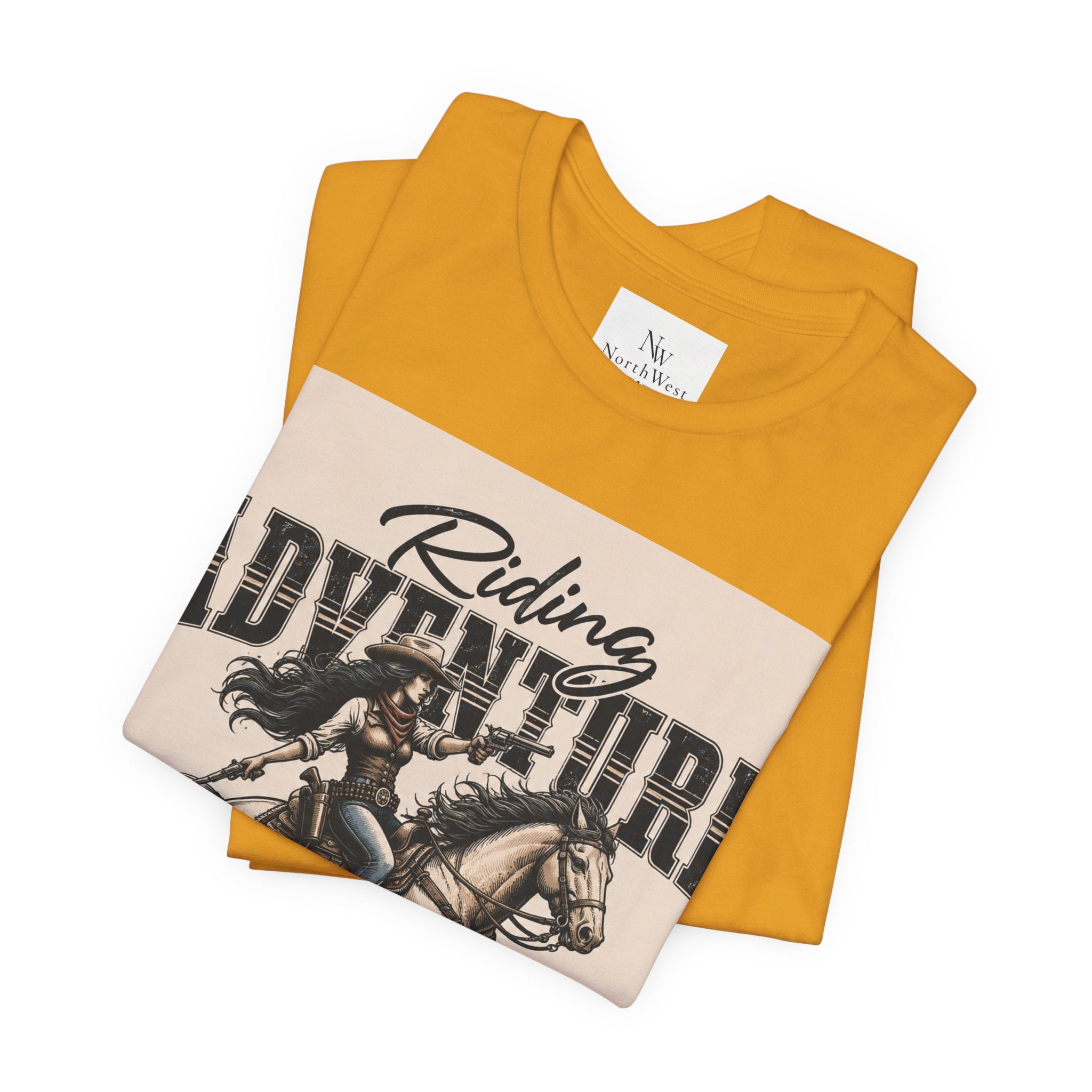 Cowgirl Riding Adventure Tee – Western Horseback Graphic T-Shirt