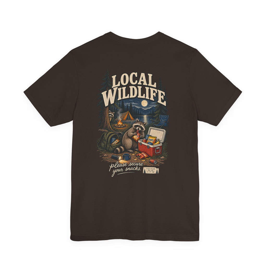Local Wildlife Raccoon Camping Tee