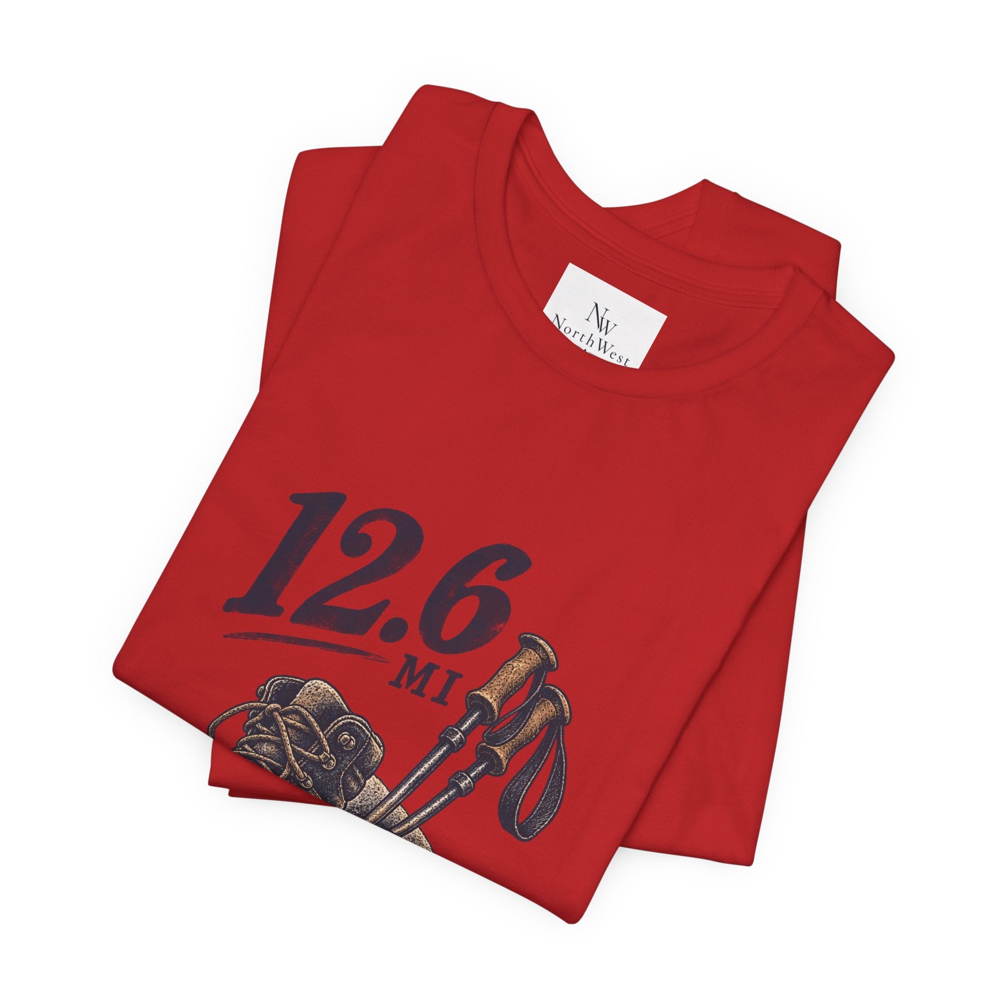 Hiking T-Shirt — “The Good Kind of Tired” 12.6 mi Adventure Tee