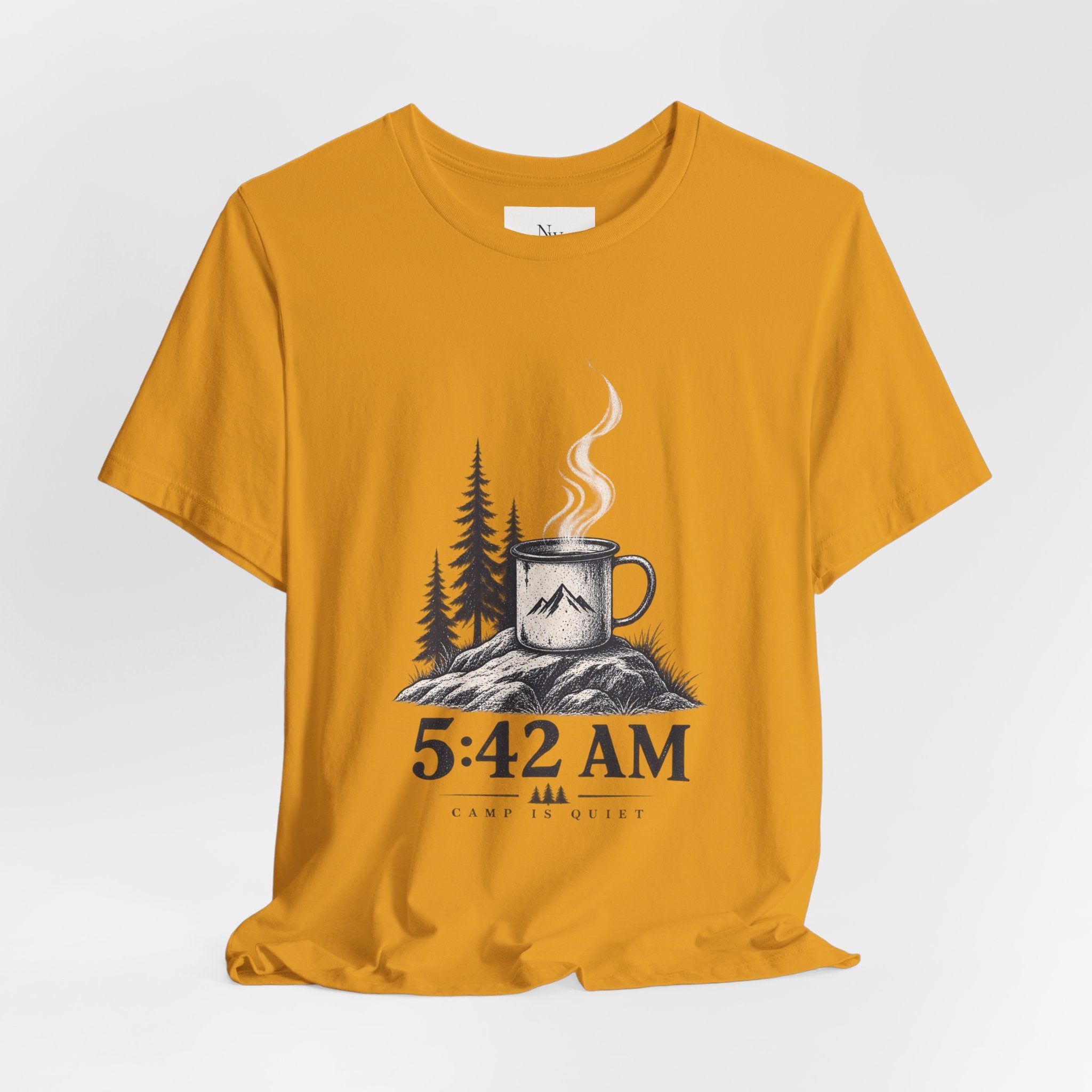 5:42 AM Camping T‑Shirt — "Before Everyone Else" Morning Coffee & Mountain Tee