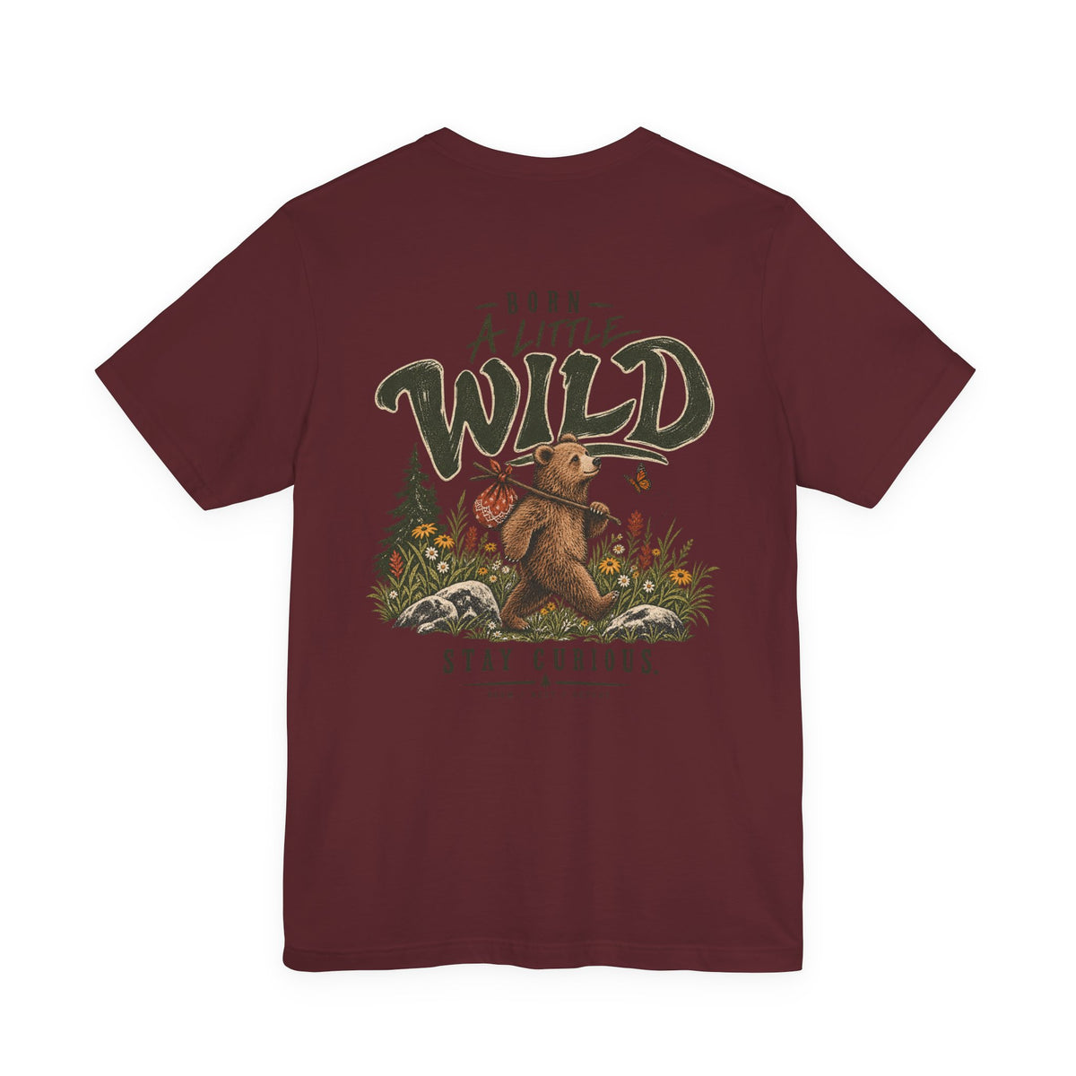 Little Wild One Bear Tee — Born A Little Wild Graphic T-Shirt
