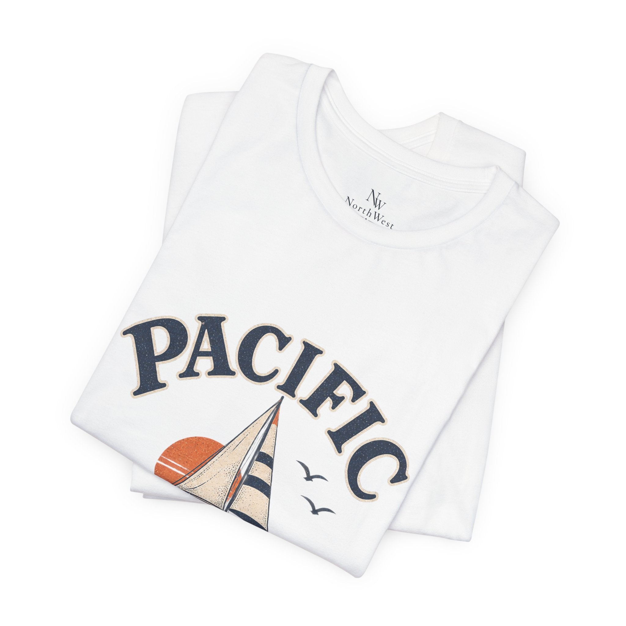 Pacific Social Sailboat Tee — Vintage Sunset Beach T-Shirt