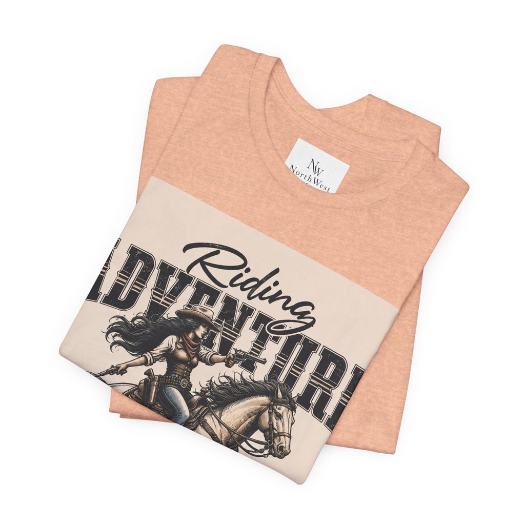 Cowgirl Riding Adventure Tee – Western Horseback Graphic T-Shirt