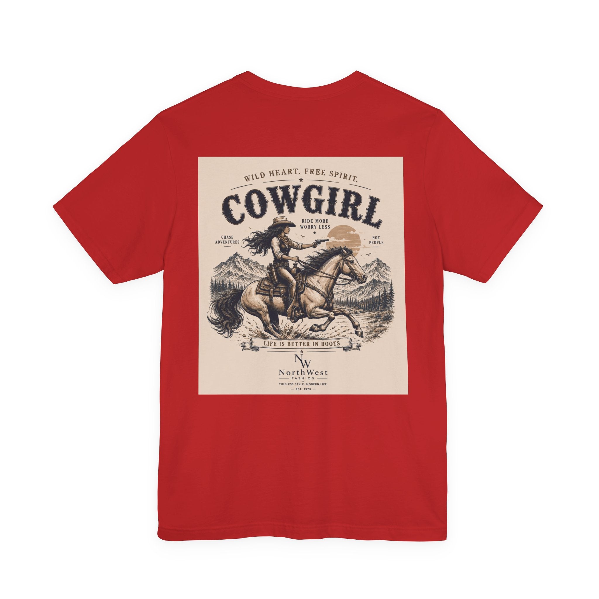 Cowgirl Riding Adventure Tee – Western Horseback Graphic T-Shirt