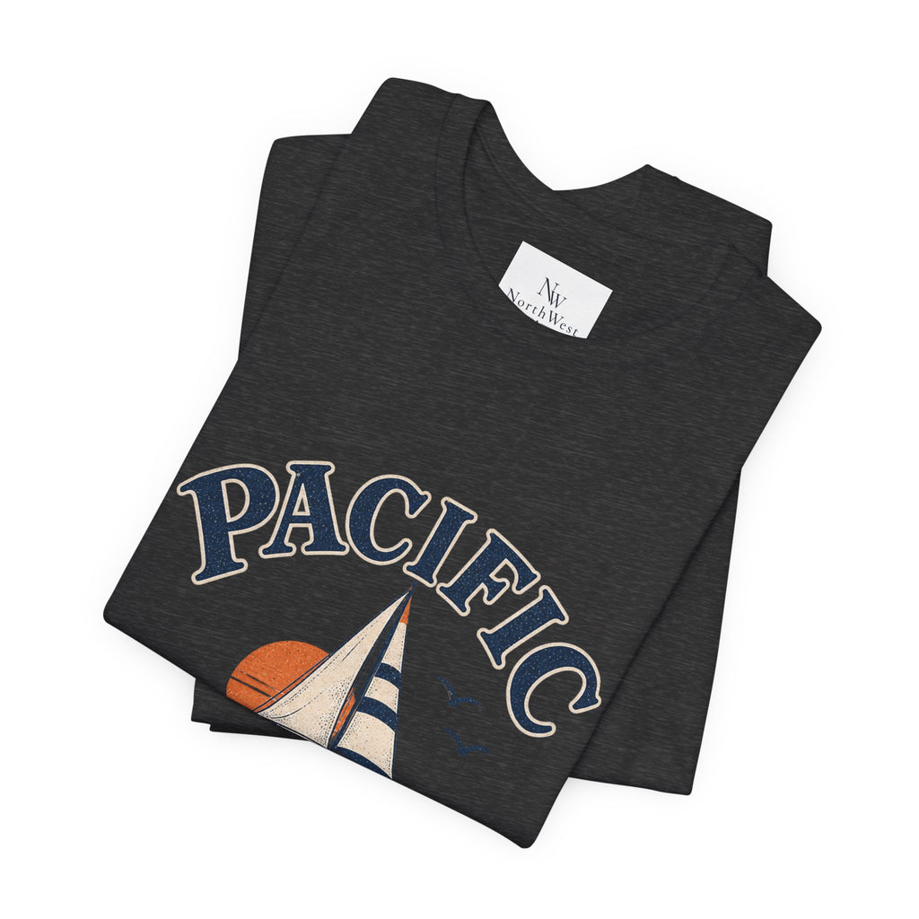Pacific Social Sailboat Tee — Vintage Sunset Beach T-Shirt
