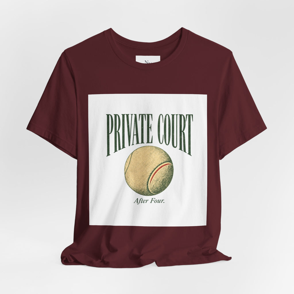 Private Court Tennis Tee — "After Four" Vintage Tennis Graphic T‑Shirt
