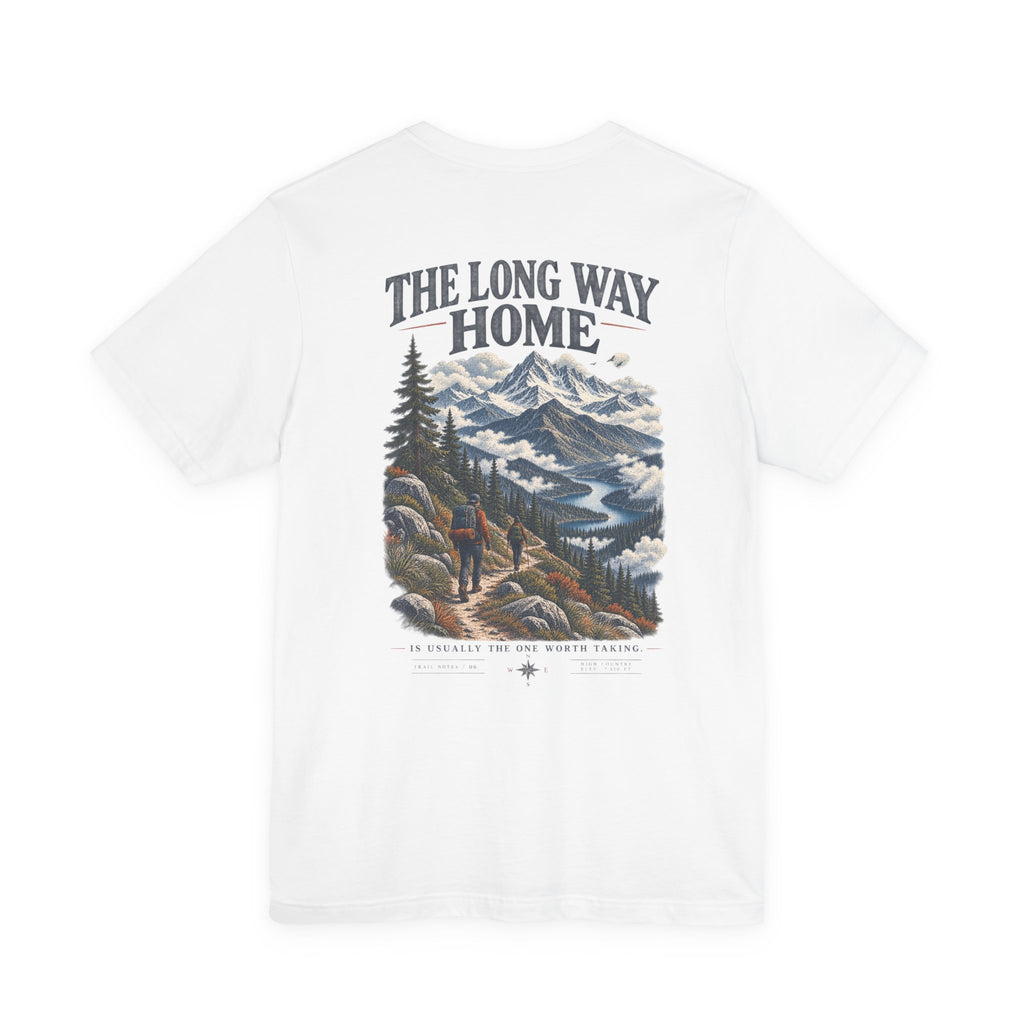 Take The Long Way T‑Shirt — Scenic Hiking Adventure Tee ("Take the Long Way" / "The Long Way Home")