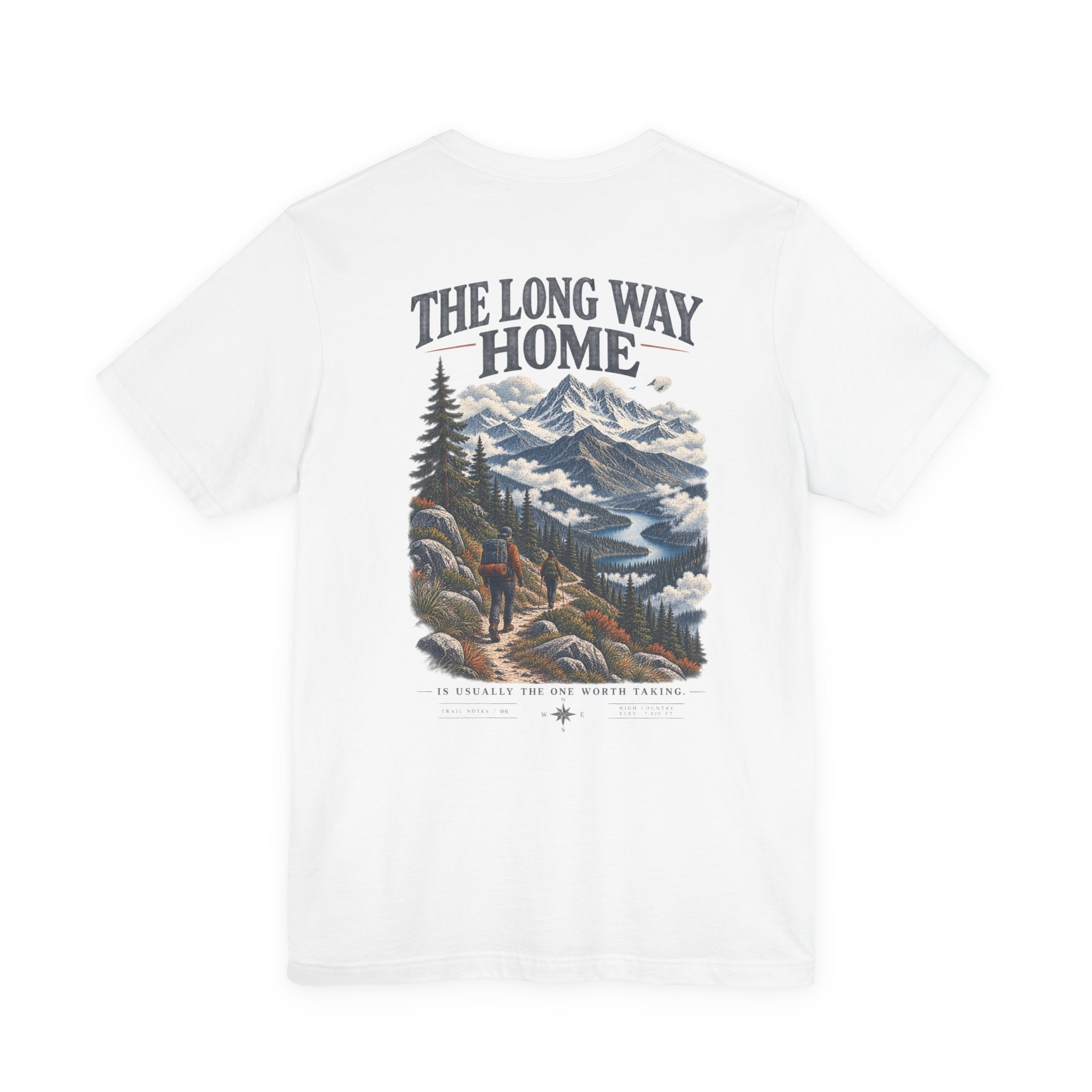 Take The Long Way T‑Shirt — Scenic Hiking Adventure Tee ("Take the Long Way" / "The Long Way Home")