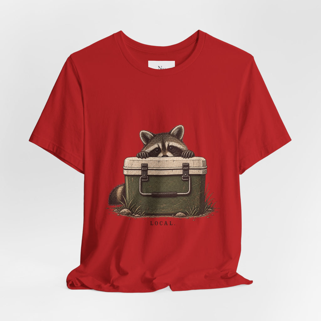 Local Wildlife Raccoon Camping Tee