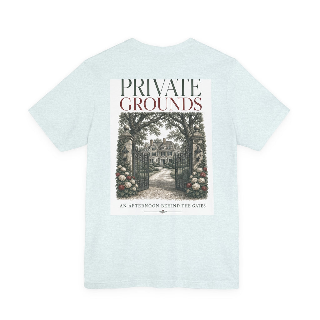 Private Grounds Tee — Vintage Garden Gate Graphic T‑Shirt