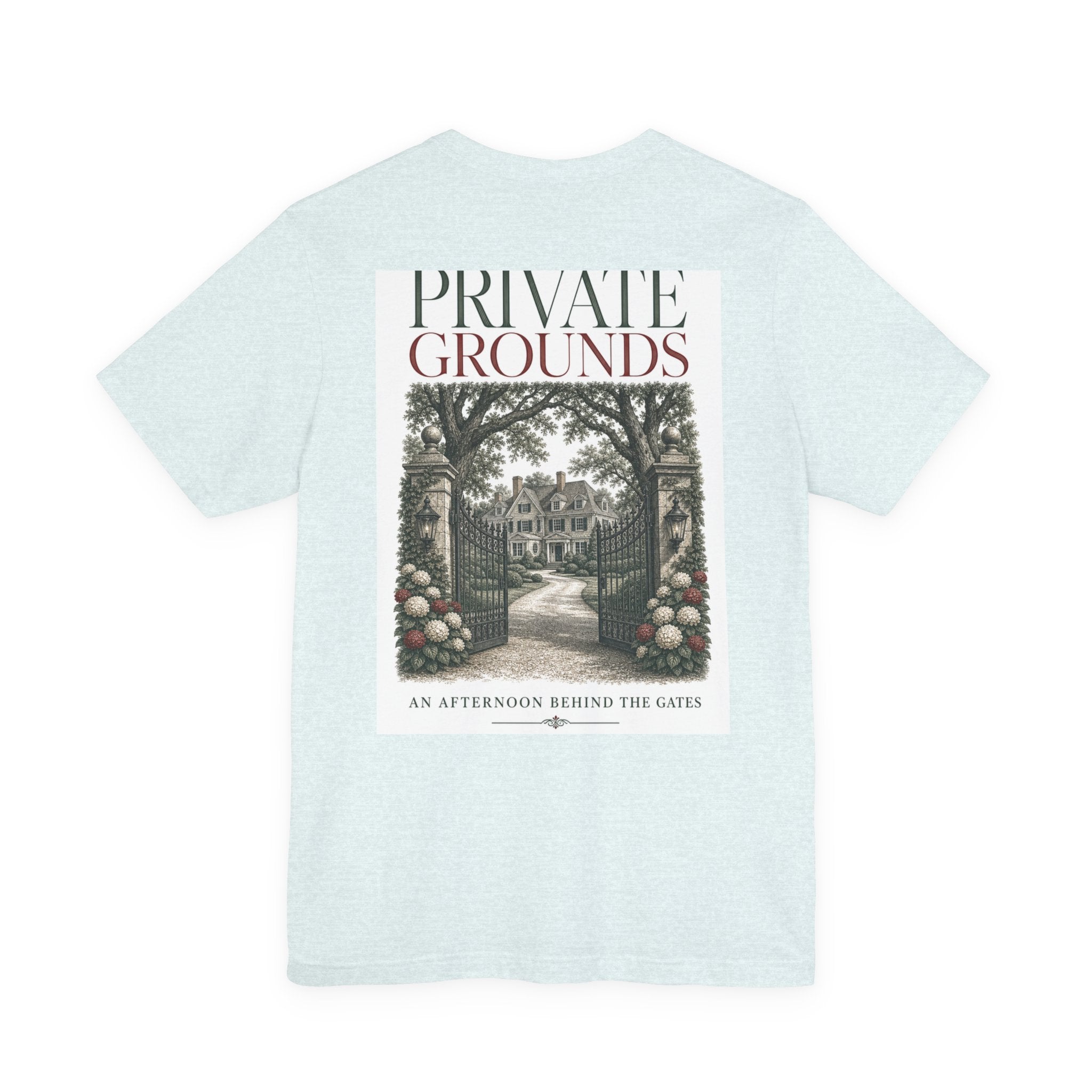 Private Grounds Tee — Vintage Garden Gate Graphic T‑Shirt