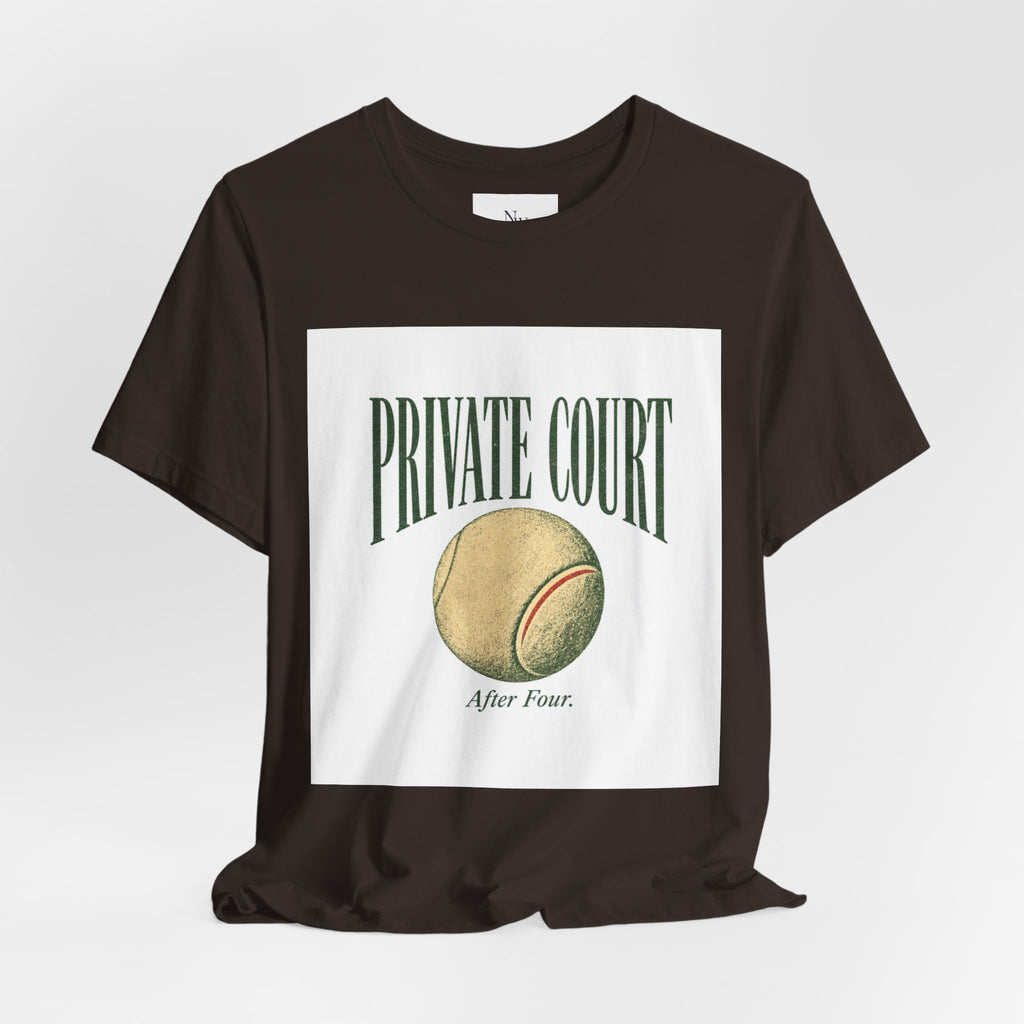 Private Court Tennis Tee — "After Four" Vintage Tennis Graphic T‑Shirt