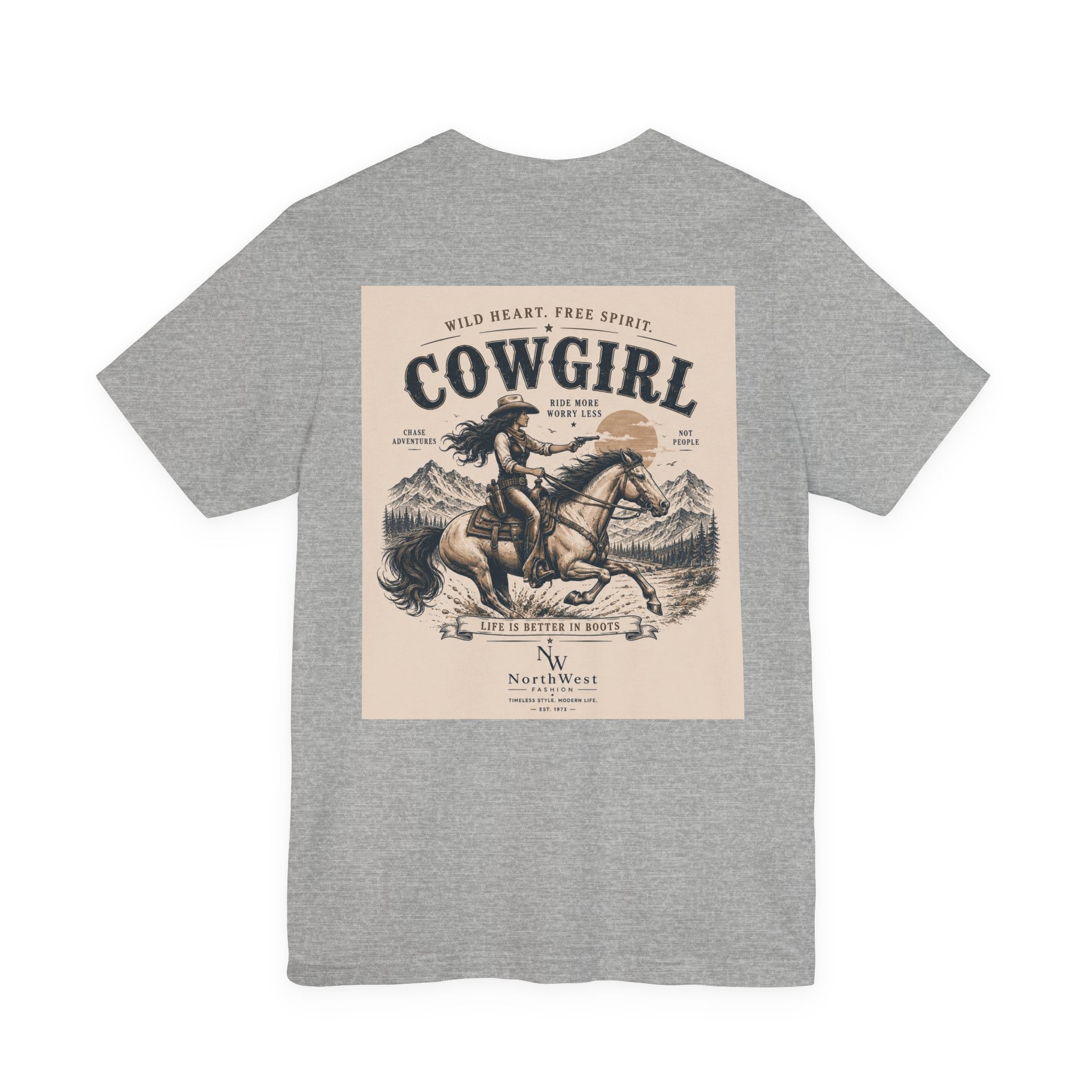 Cowgirl Riding Adventure Tee – Western Horseback Graphic T-Shirt
