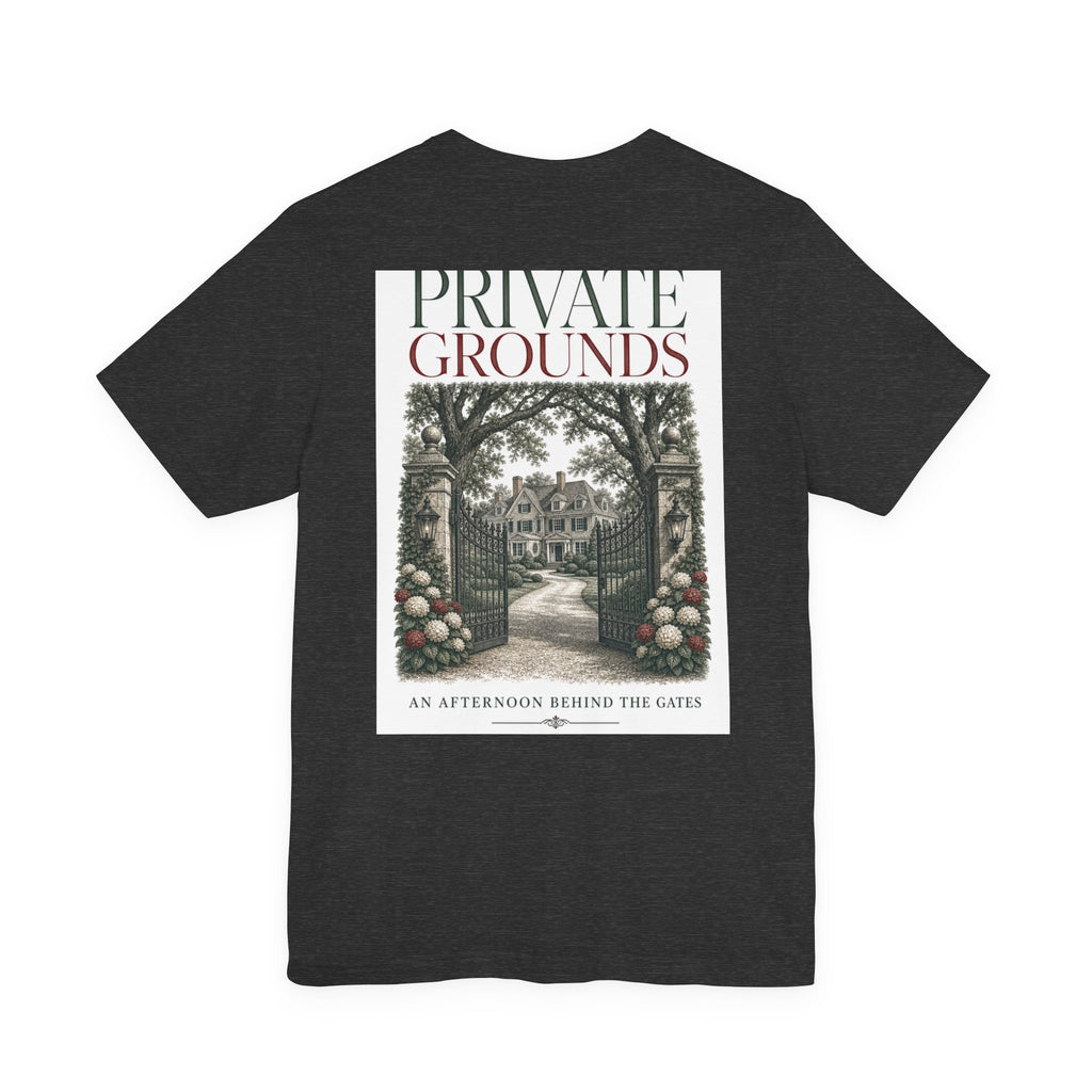 Private Grounds Tee — Vintage Garden Gate Graphic T‑Shirt