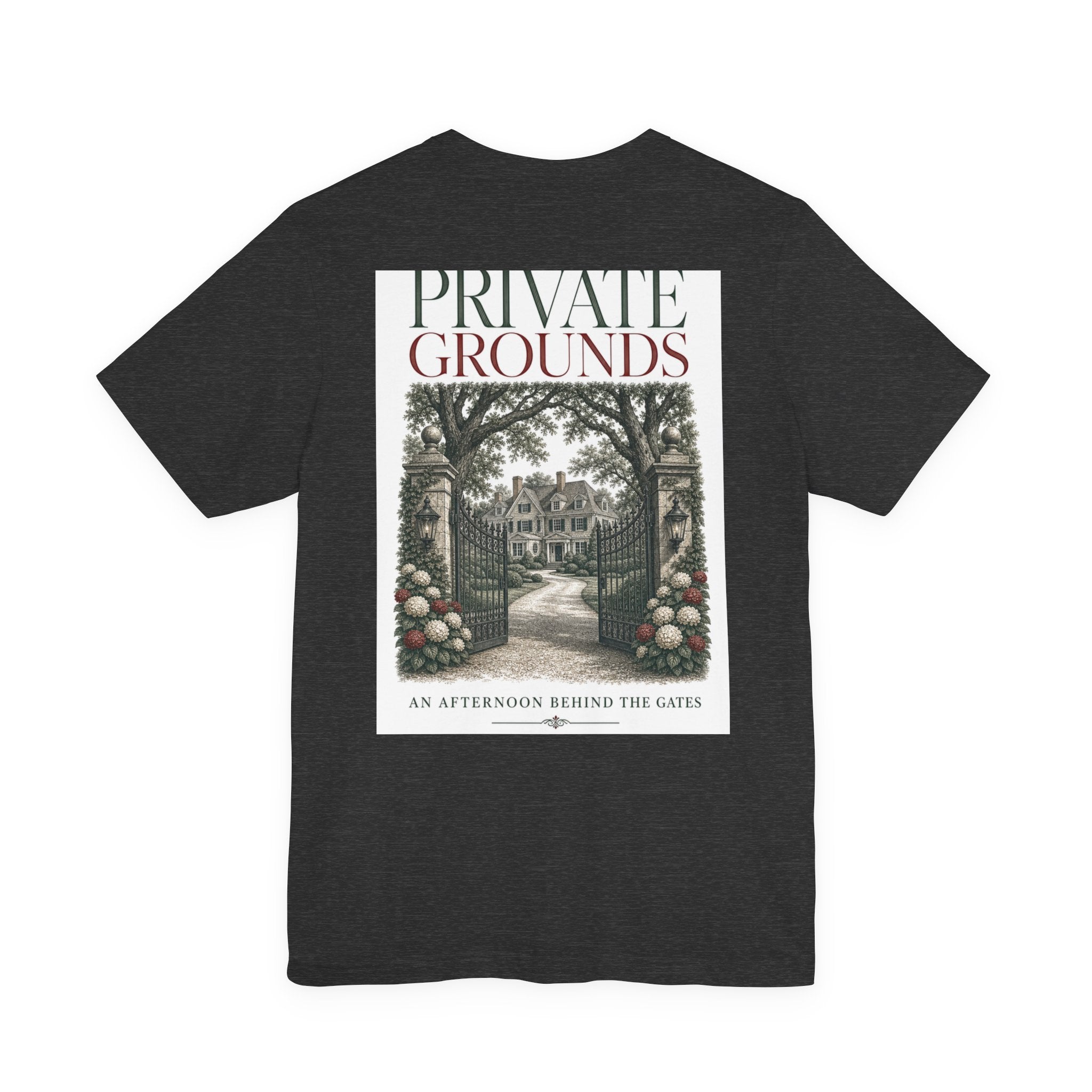 Private Grounds Tee — Vintage Garden Gate Graphic T‑Shirt