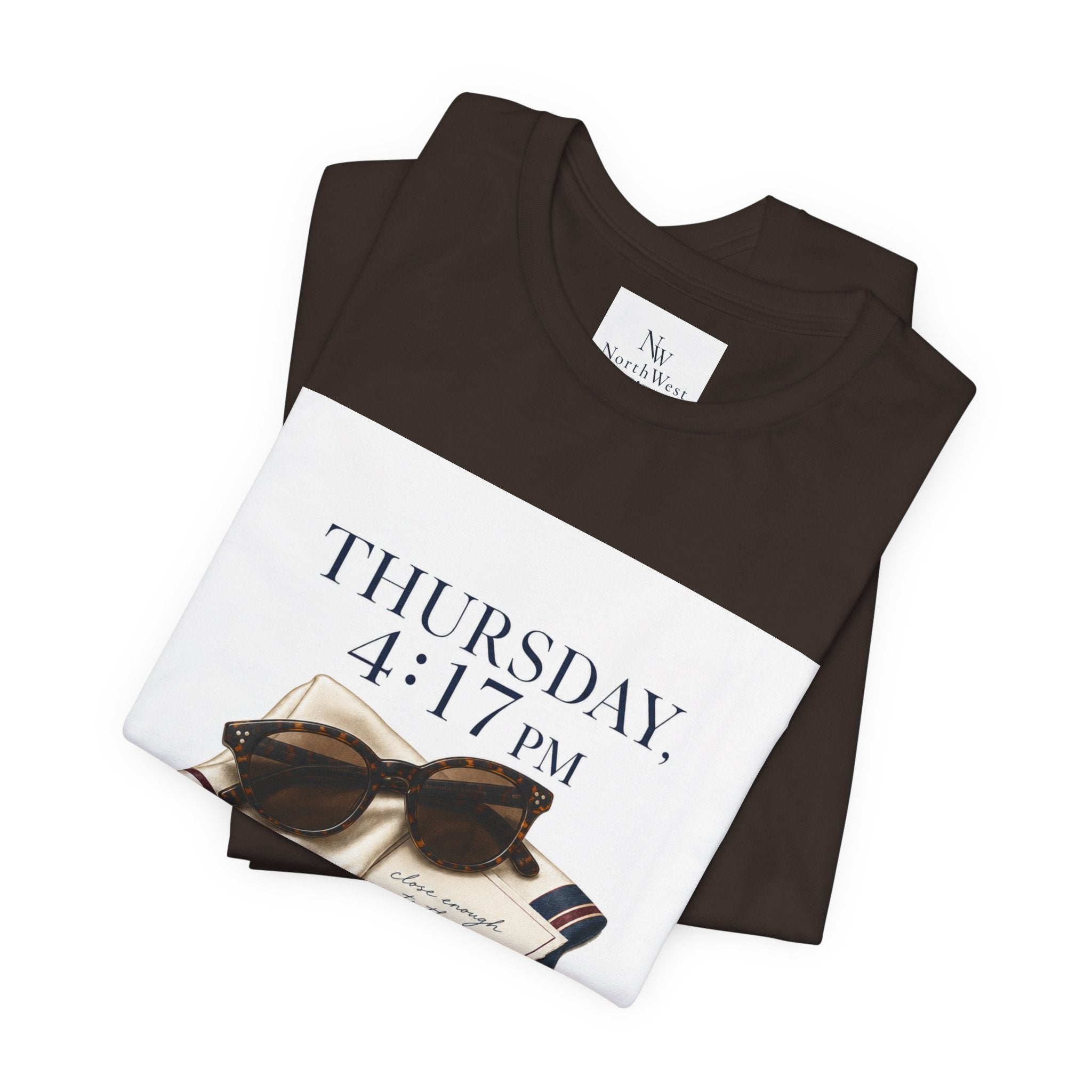 Her Weekend Starts Thursday Tee — 'Thursday, 4:17 PM' Coastal Vintage Graphic Shirt