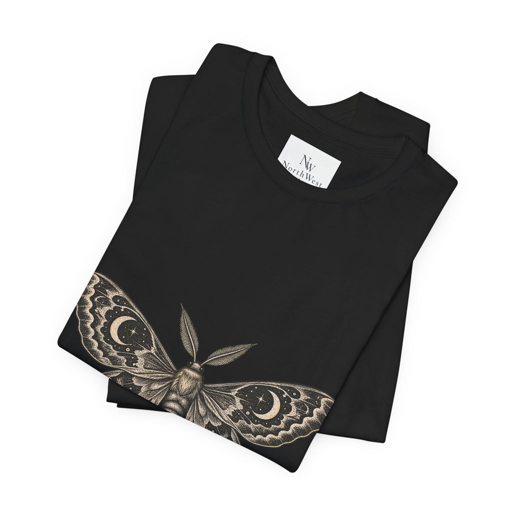 Meet Me After Sunset Tee — Vintage Moth & Moon Graphic T-Shirt