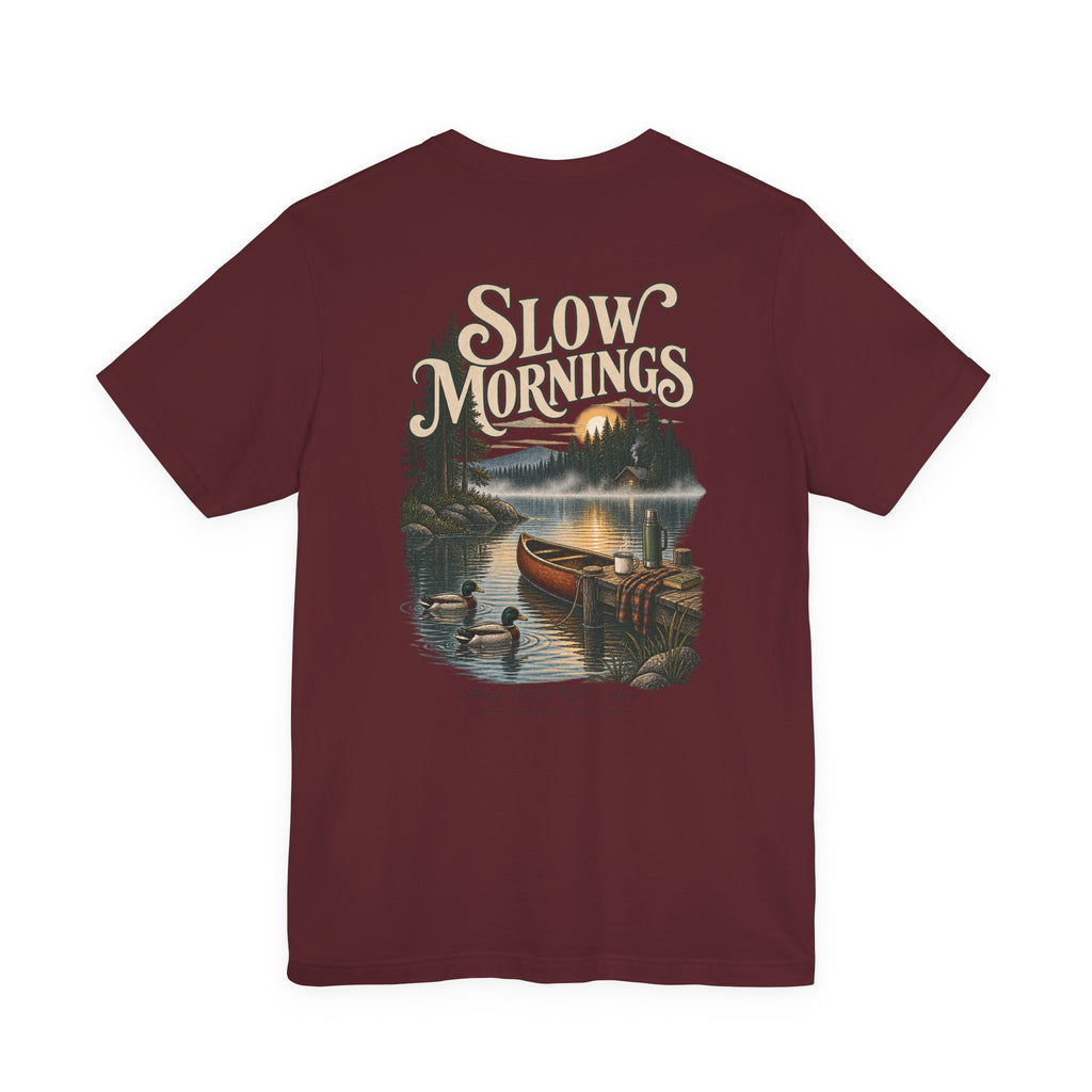 Slow Mornings Duck Tee — Cozy Cabin Nature Graphic T-Shirt