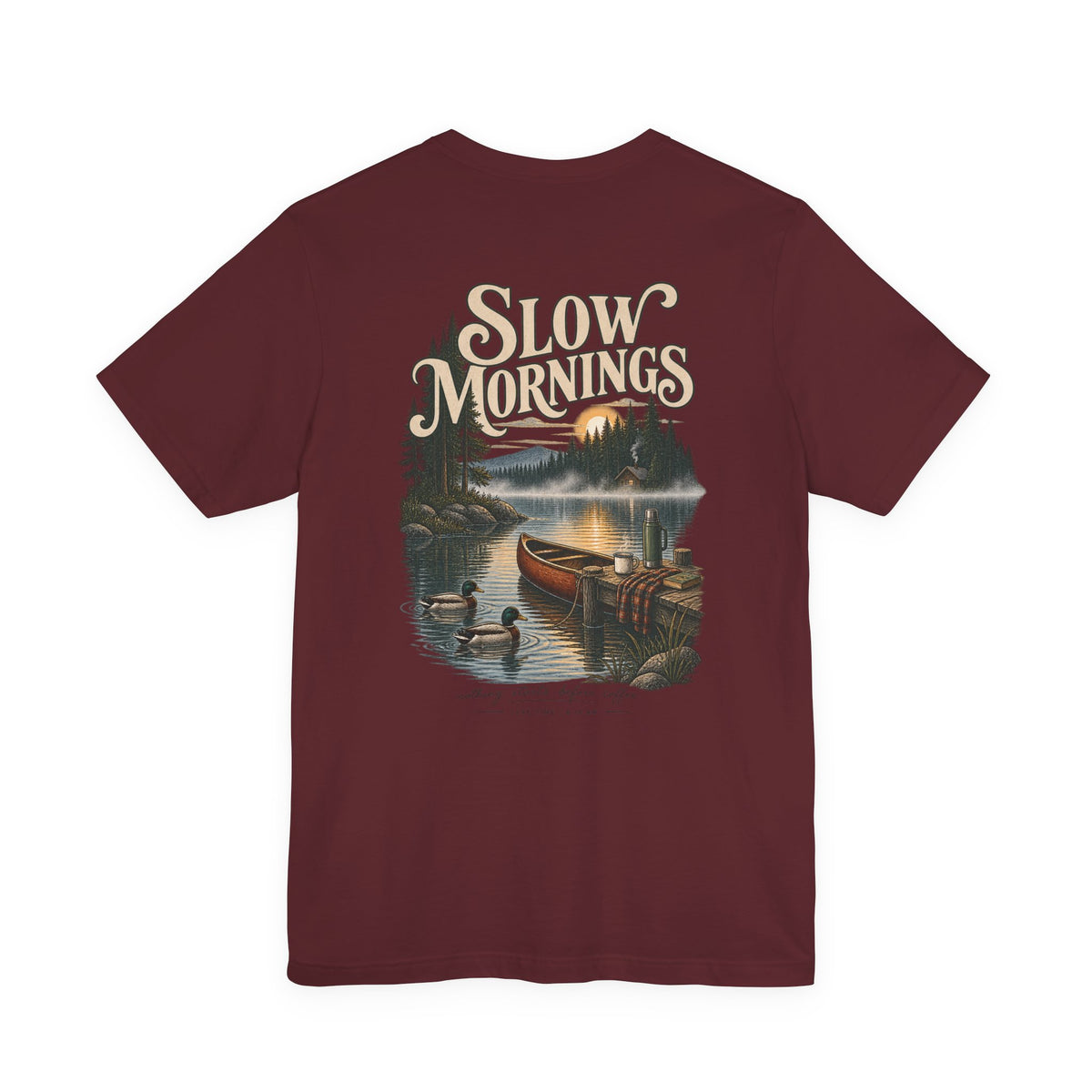 Slow Mornings Duck Tee — Cozy Cabin Nature Graphic T-Shirt