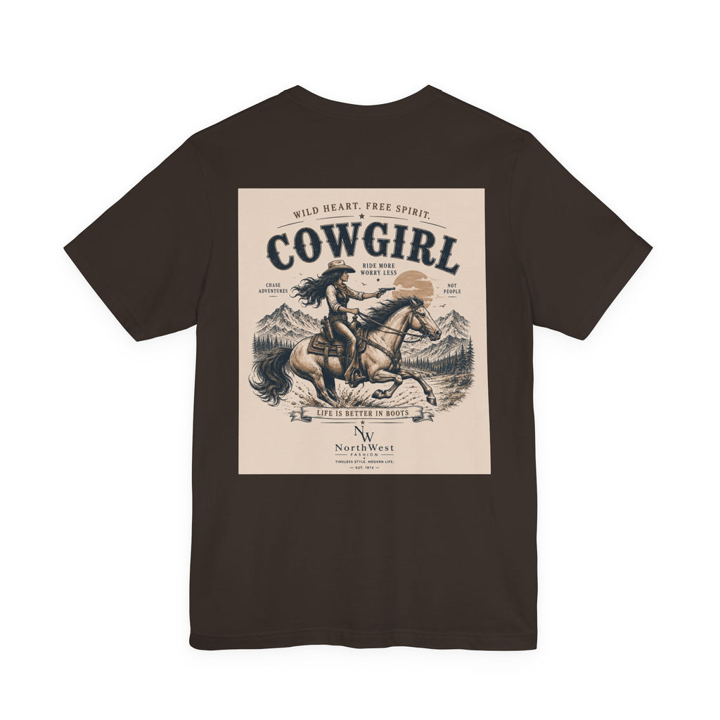 Cowgirl Riding Adventure Tee – Western Horseback Graphic T-Shirt