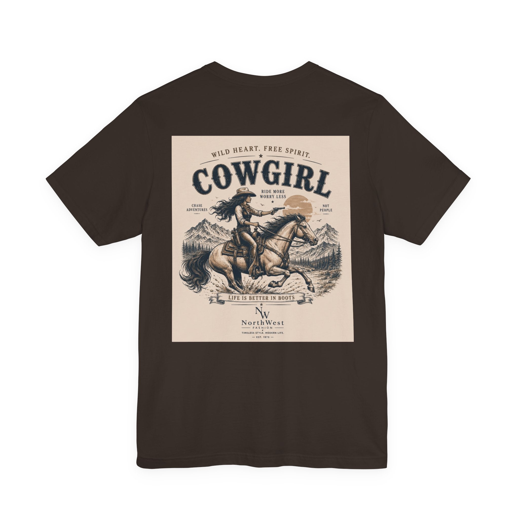 Cowgirl Riding Adventure Tee – Western Horseback Graphic T-Shirt