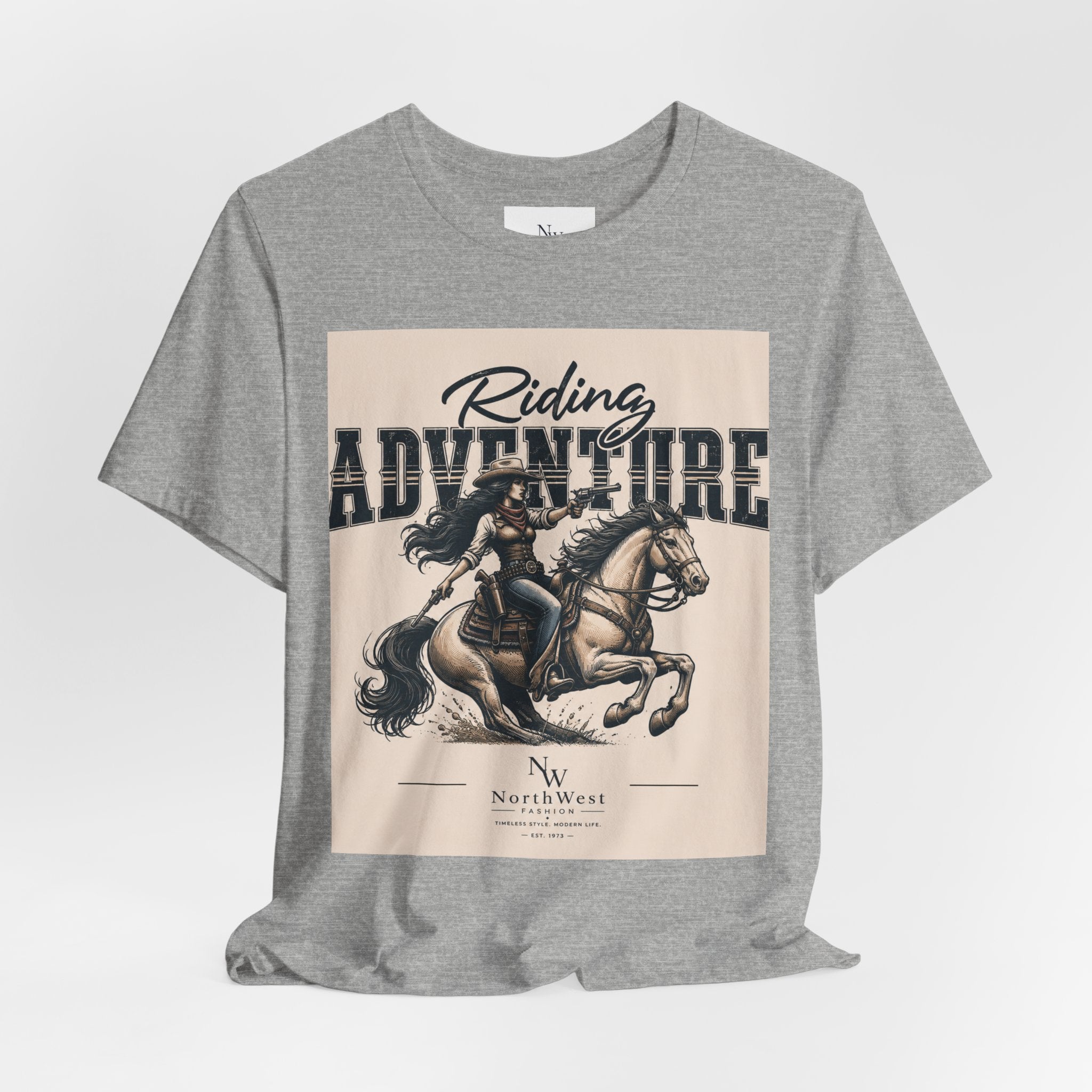 Cowgirl Riding Adventure Tee – Western Horseback Graphic T-Shirt