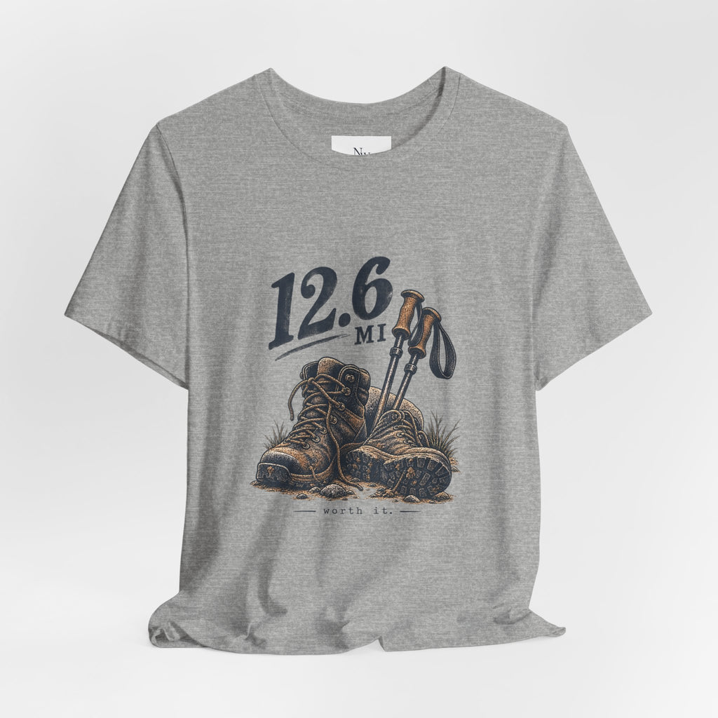 Hiking T-Shirt — “The Good Kind of Tired” 12.6 mi Adventure Tee