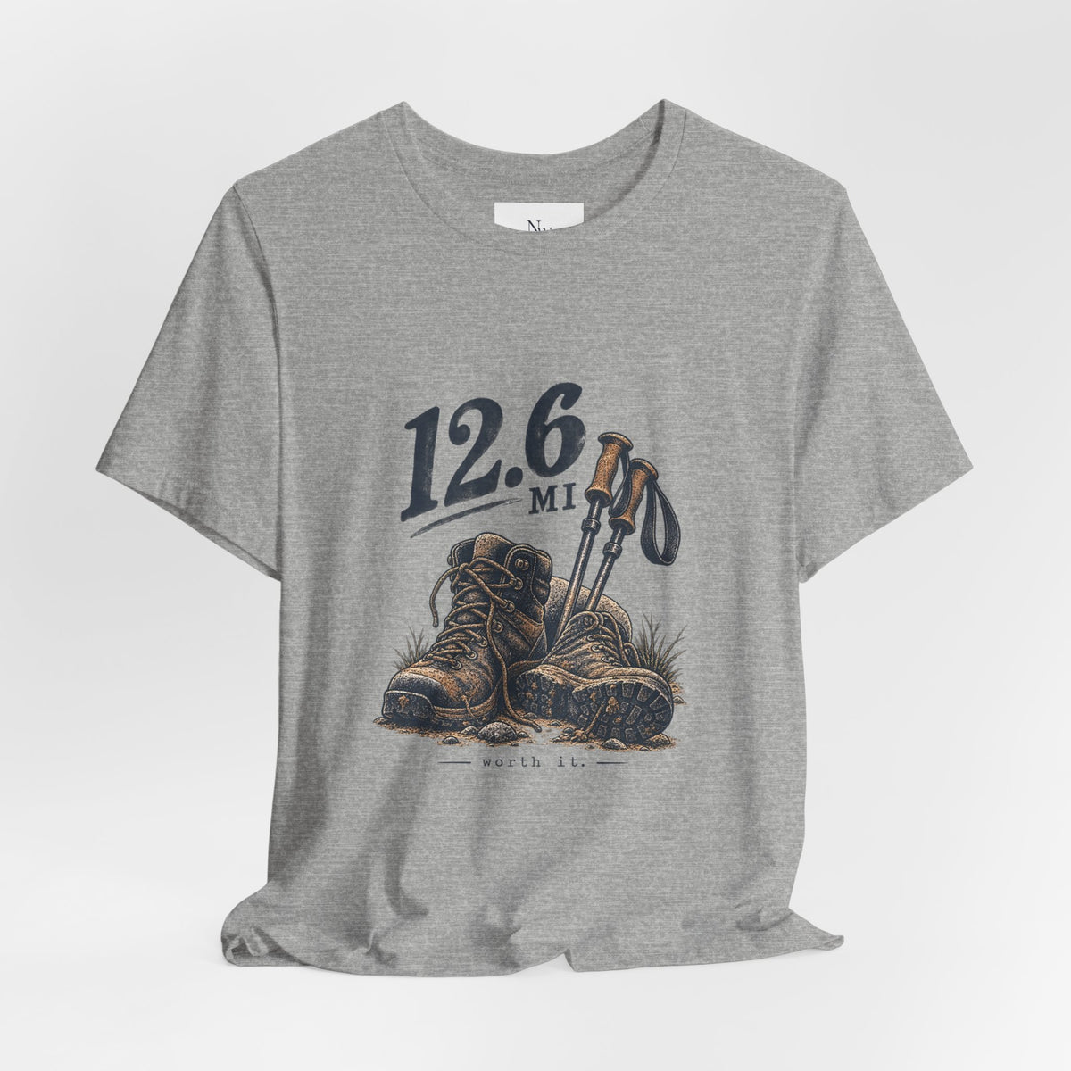 Hiking T-Shirt — “The Good Kind of Tired” 12.6 mi Adventure Tee