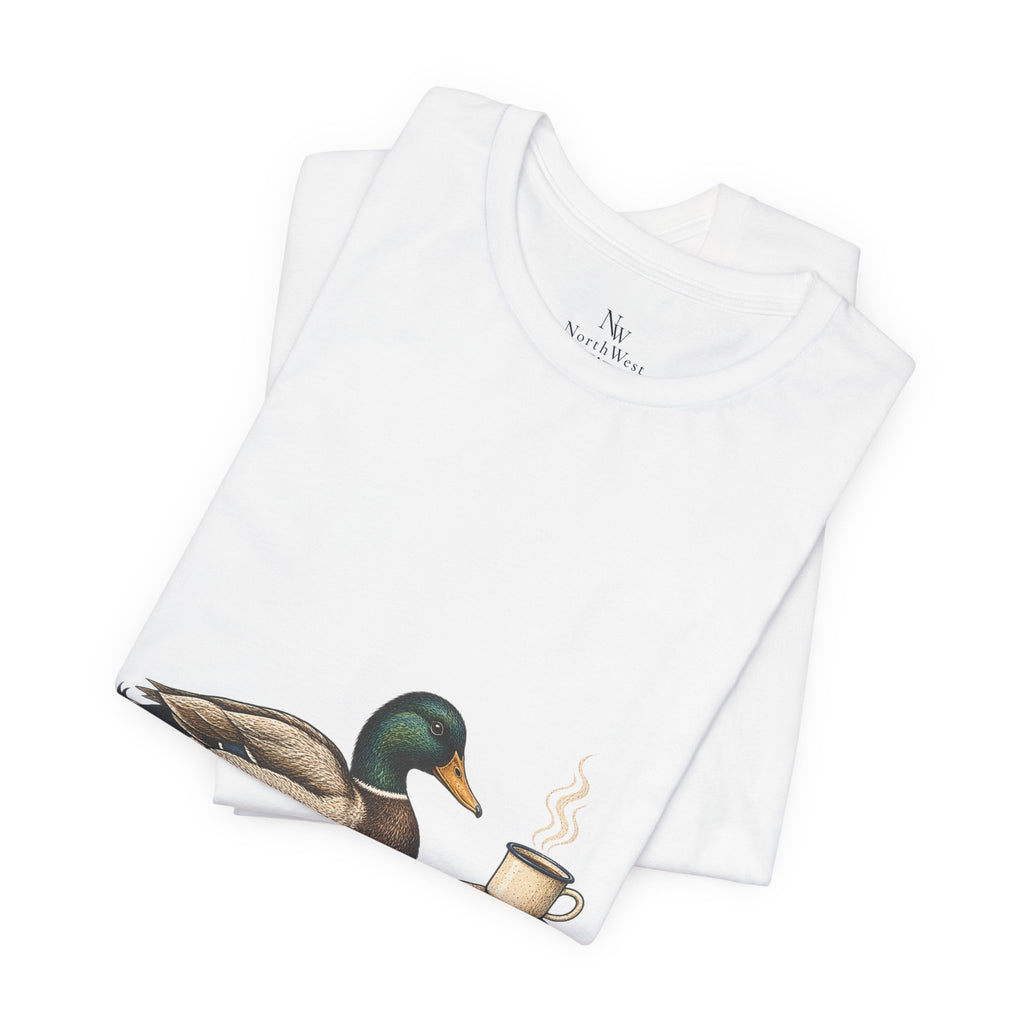 Slow Mornings Duck Tee — Cozy Cabin Nature Graphic T-Shirt