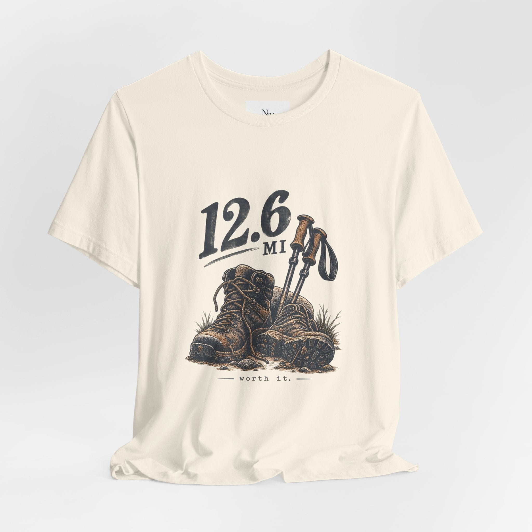 Hiking T-Shirt — “The Good Kind of Tired” 12.6 mi Adventure Tee