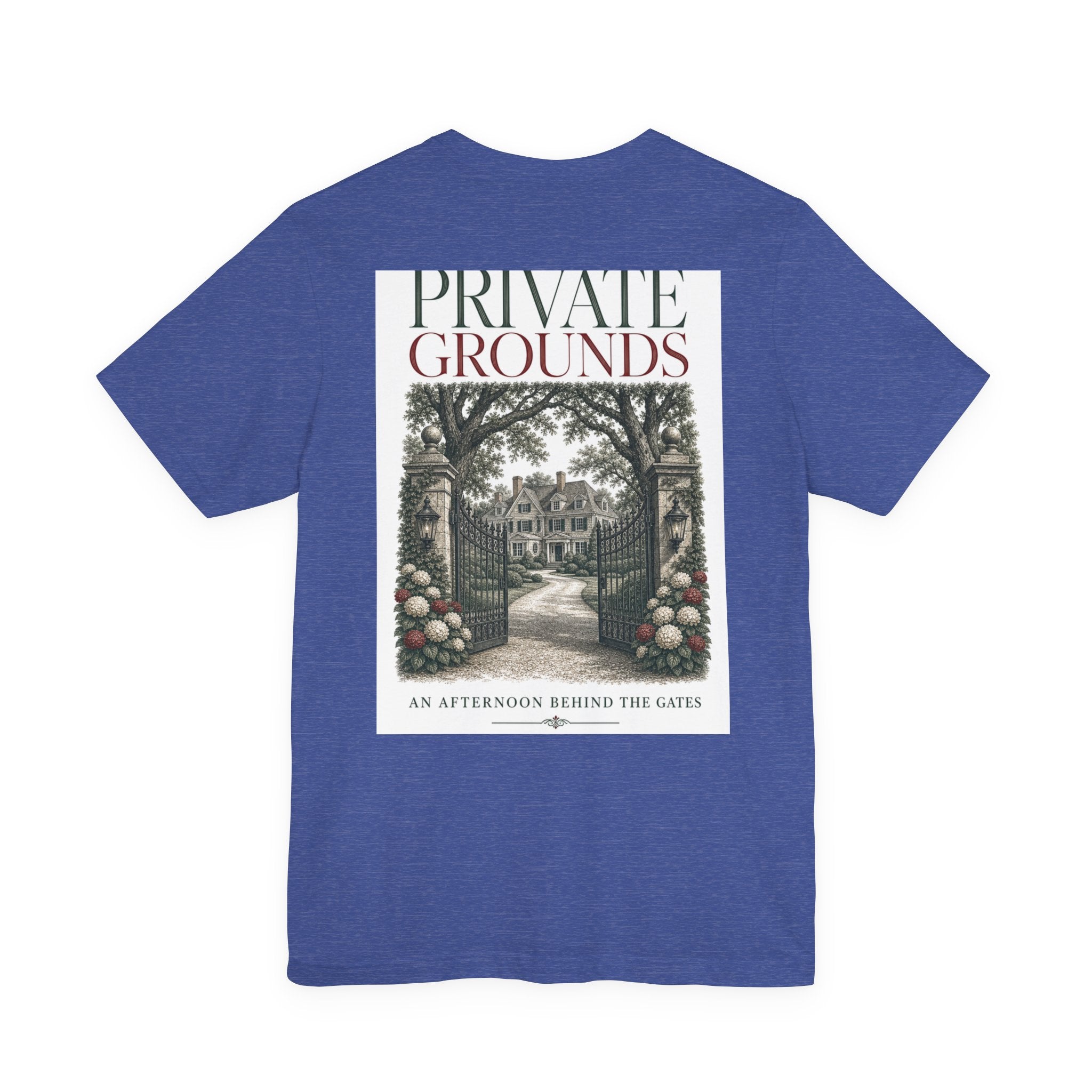 Private Grounds Tee — Vintage Garden Gate Graphic T‑Shirt