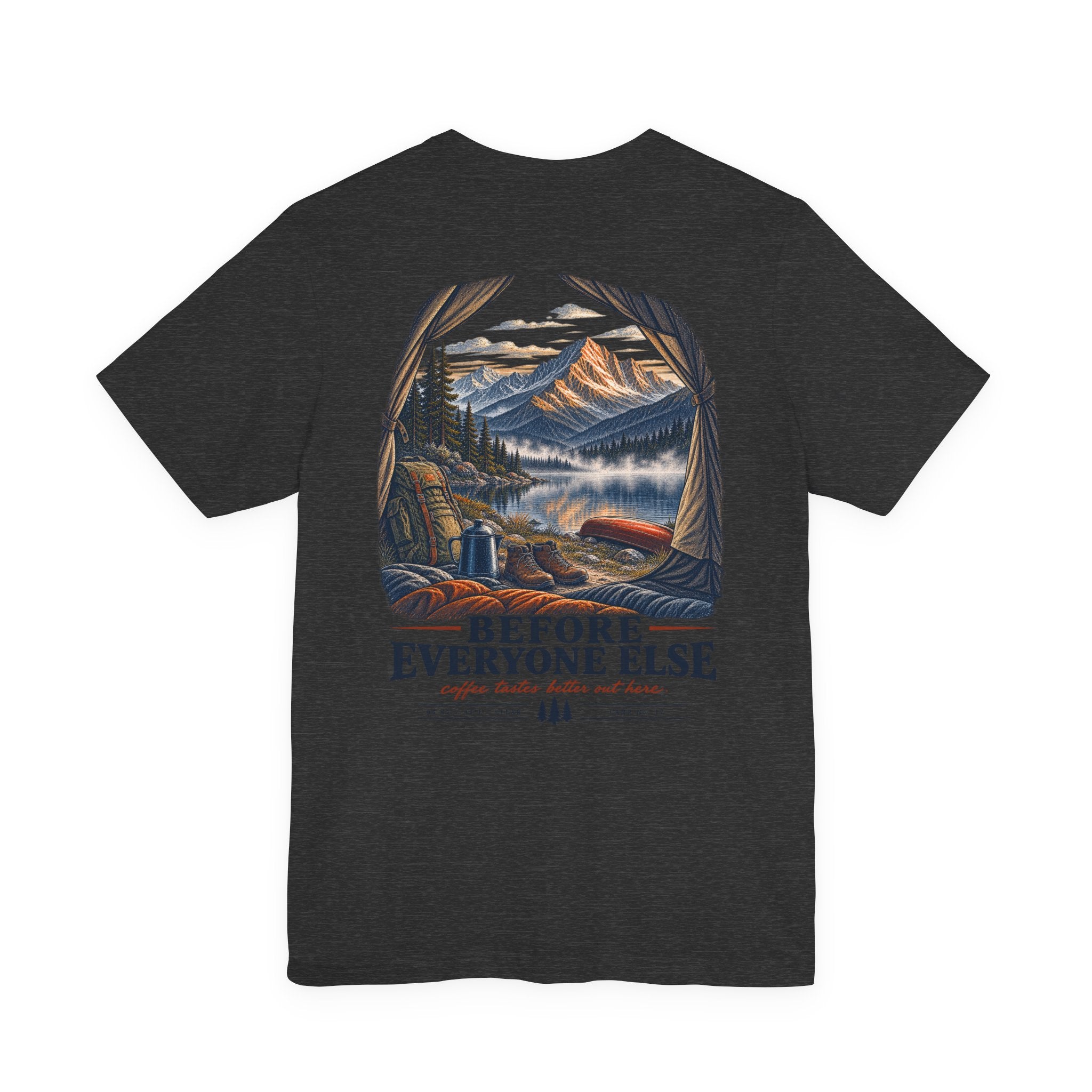5:42 AM Camping T‑Shirt — "Before Everyone Else" Morning Coffee & Mountain Tee