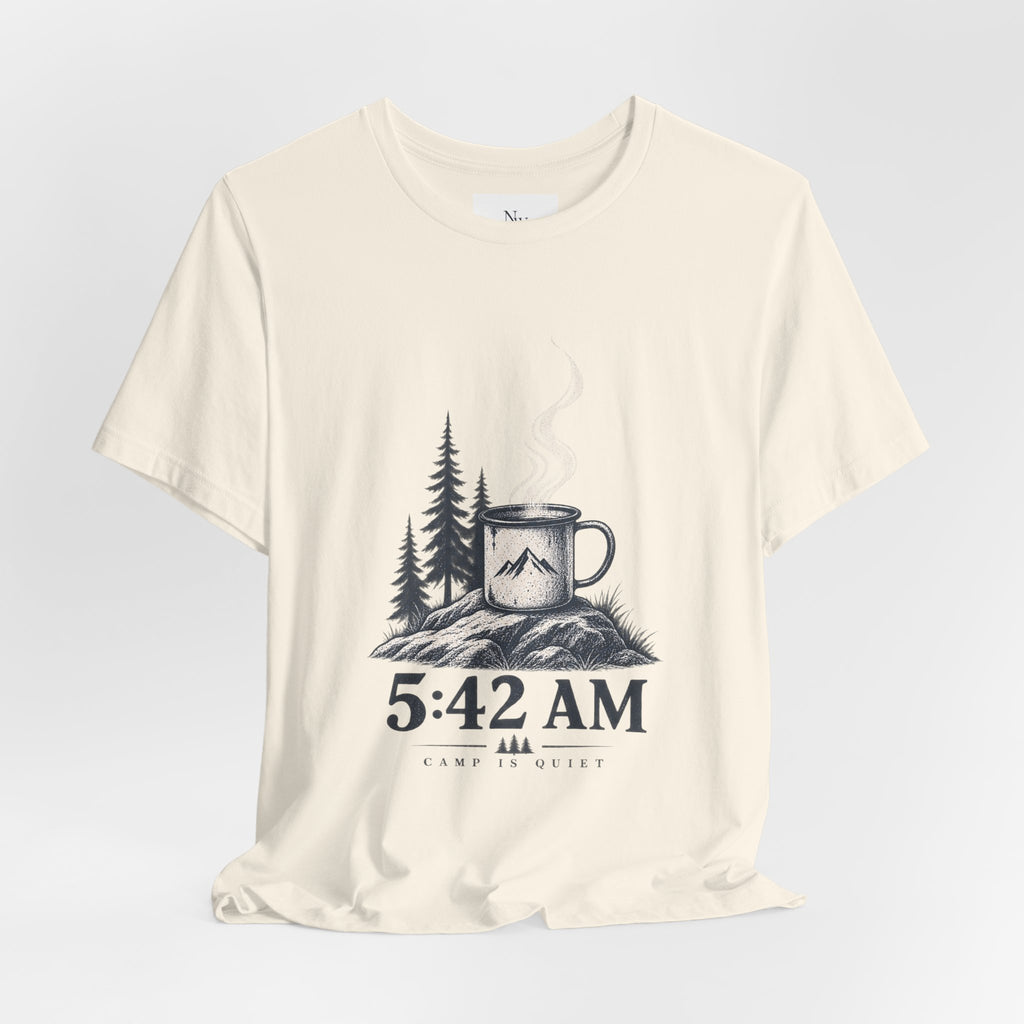 5:42 AM Camping T‑Shirt — "Before Everyone Else" Morning Coffee & Mountain Tee