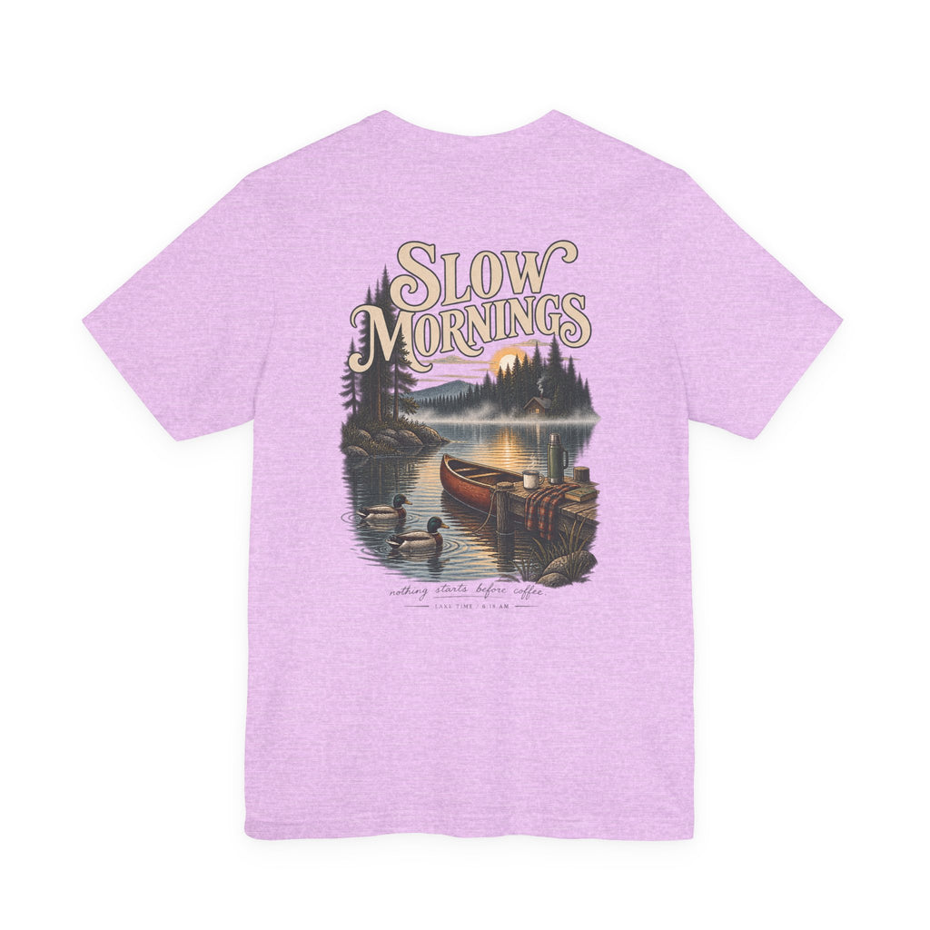 Slow Mornings Duck Tee — Cozy Cabin Nature Graphic T-Shirt