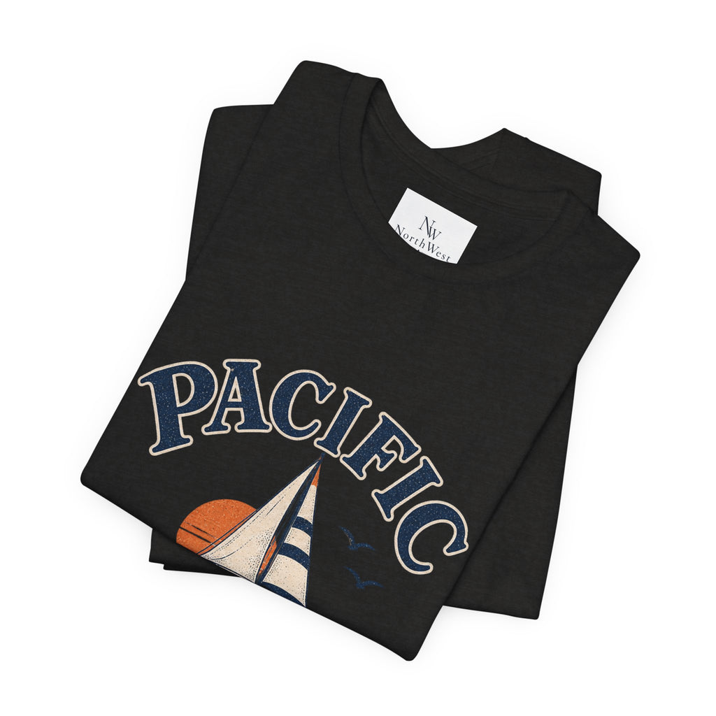 Pacific Social Sailboat Tee — Vintage Sunset Beach T-Shirt