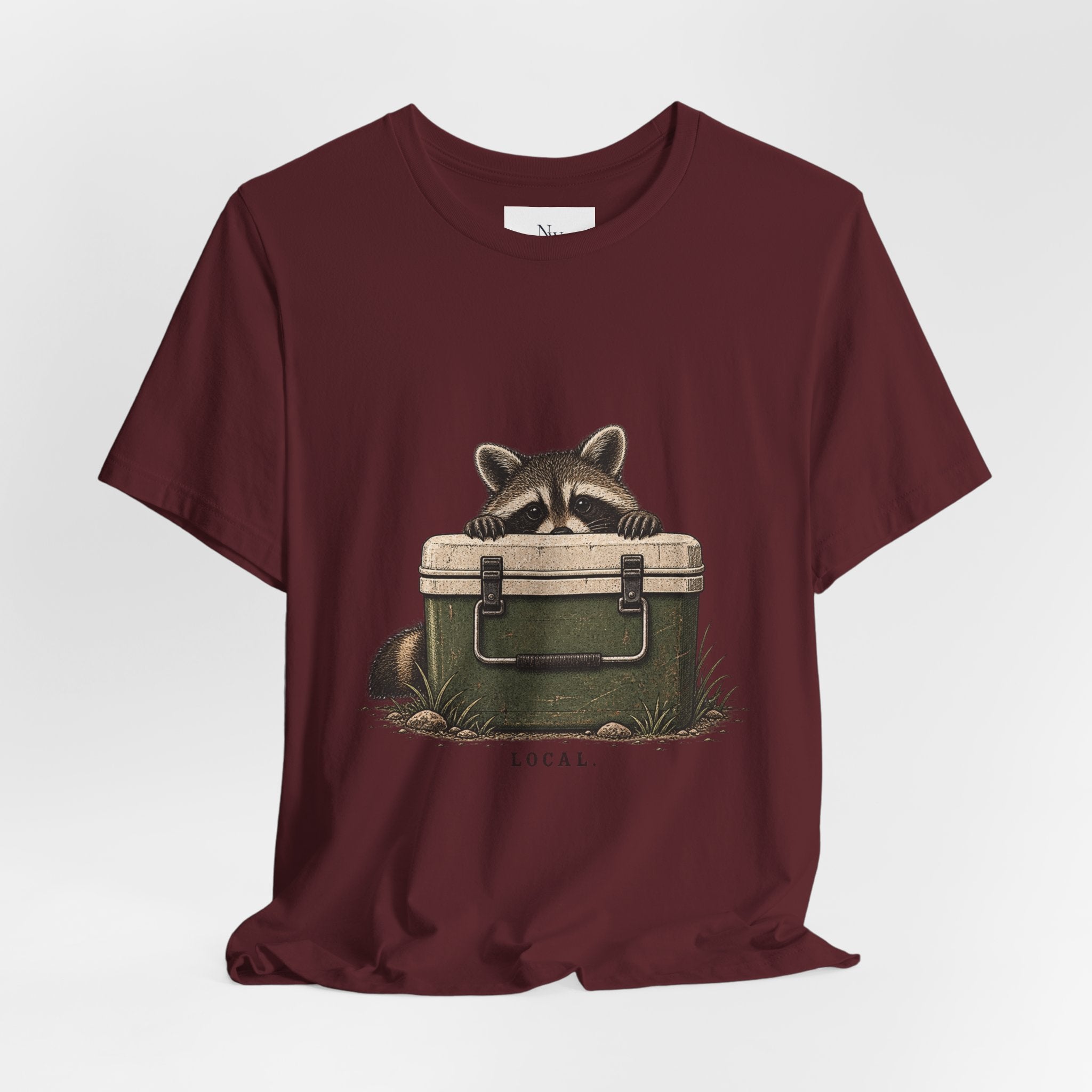 Local Wildlife Raccoon Camping Tee