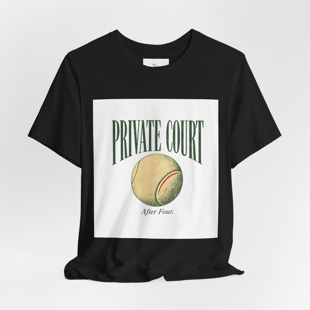 Private Court Tennis Tee — "After Four" Vintage Tennis Graphic T‑Shirt