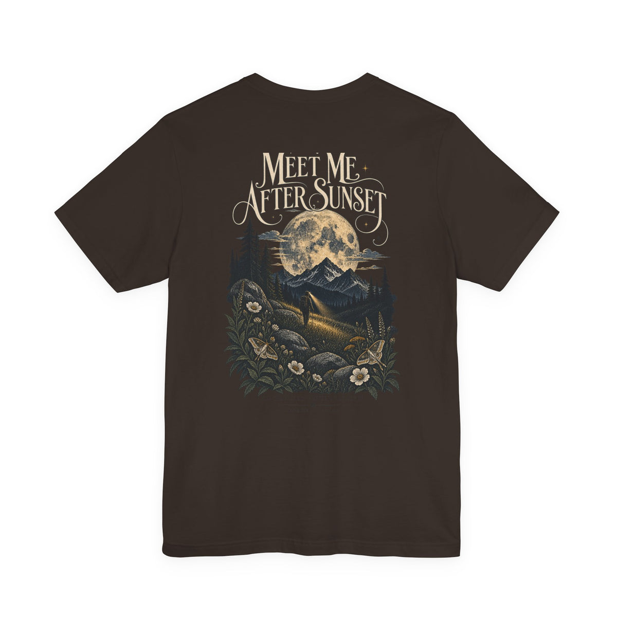 Meet Me After Sunset Tee — Vintage Moth & Moon Graphic T-Shirt