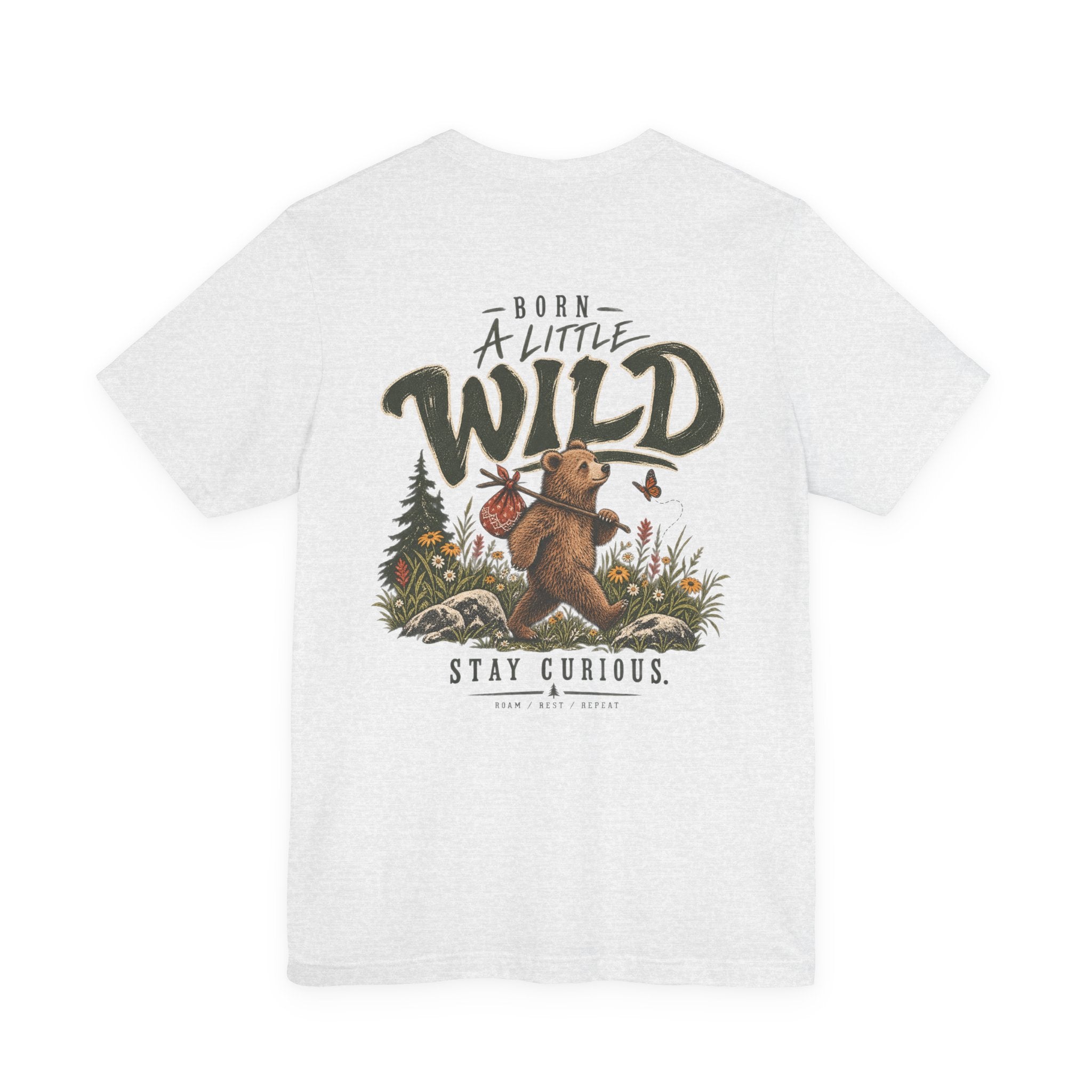 Little Wild One Bear Tee — Born A Little Wild Graphic T-Shirt