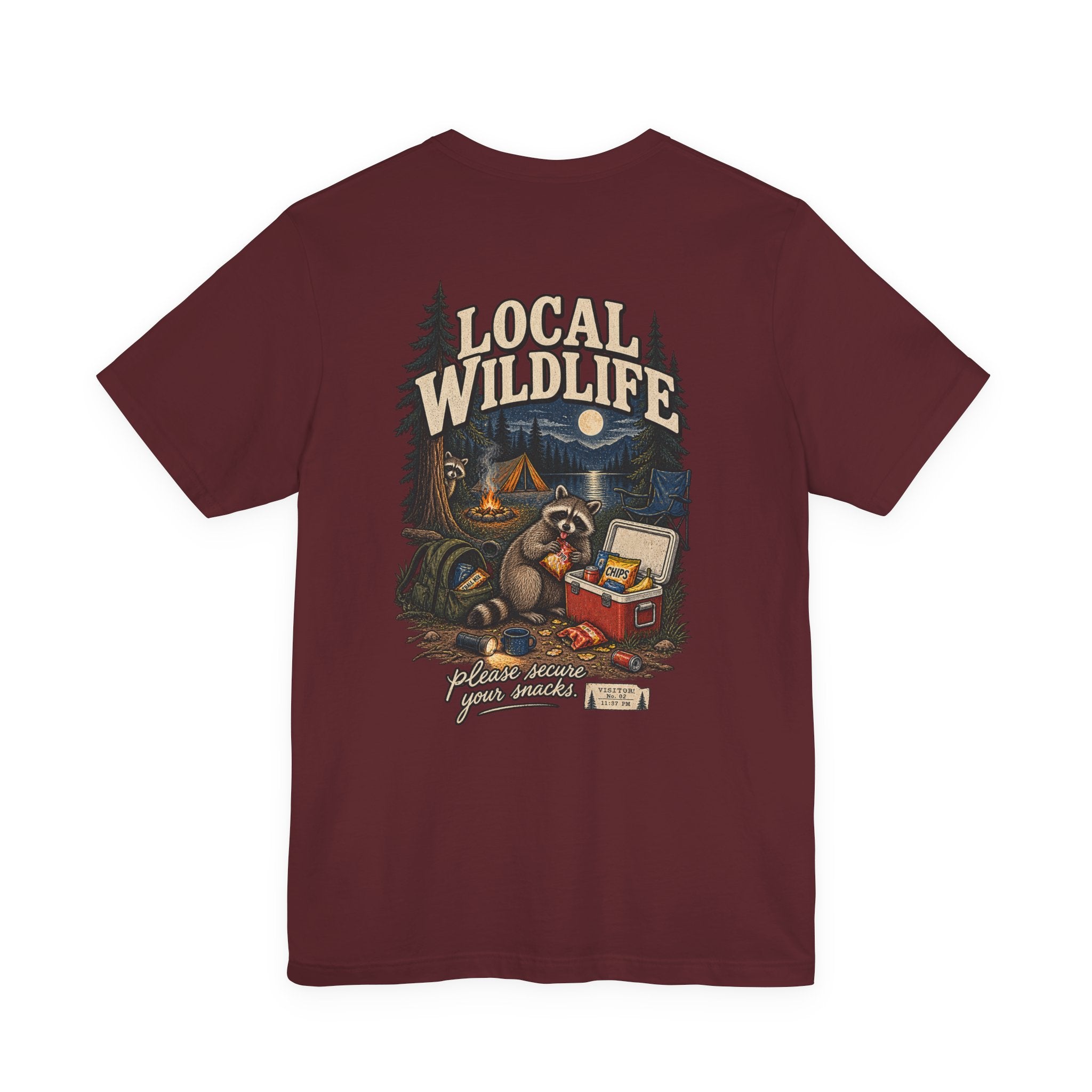 Local Wildlife Raccoon Camping Tee