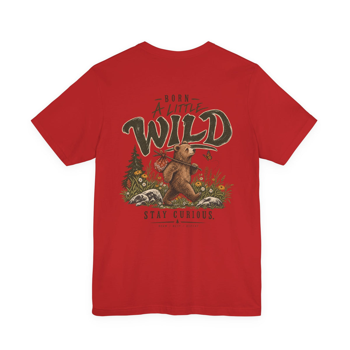 Little Wild One Bear Tee — Born A Little Wild Graphic T-Shirt