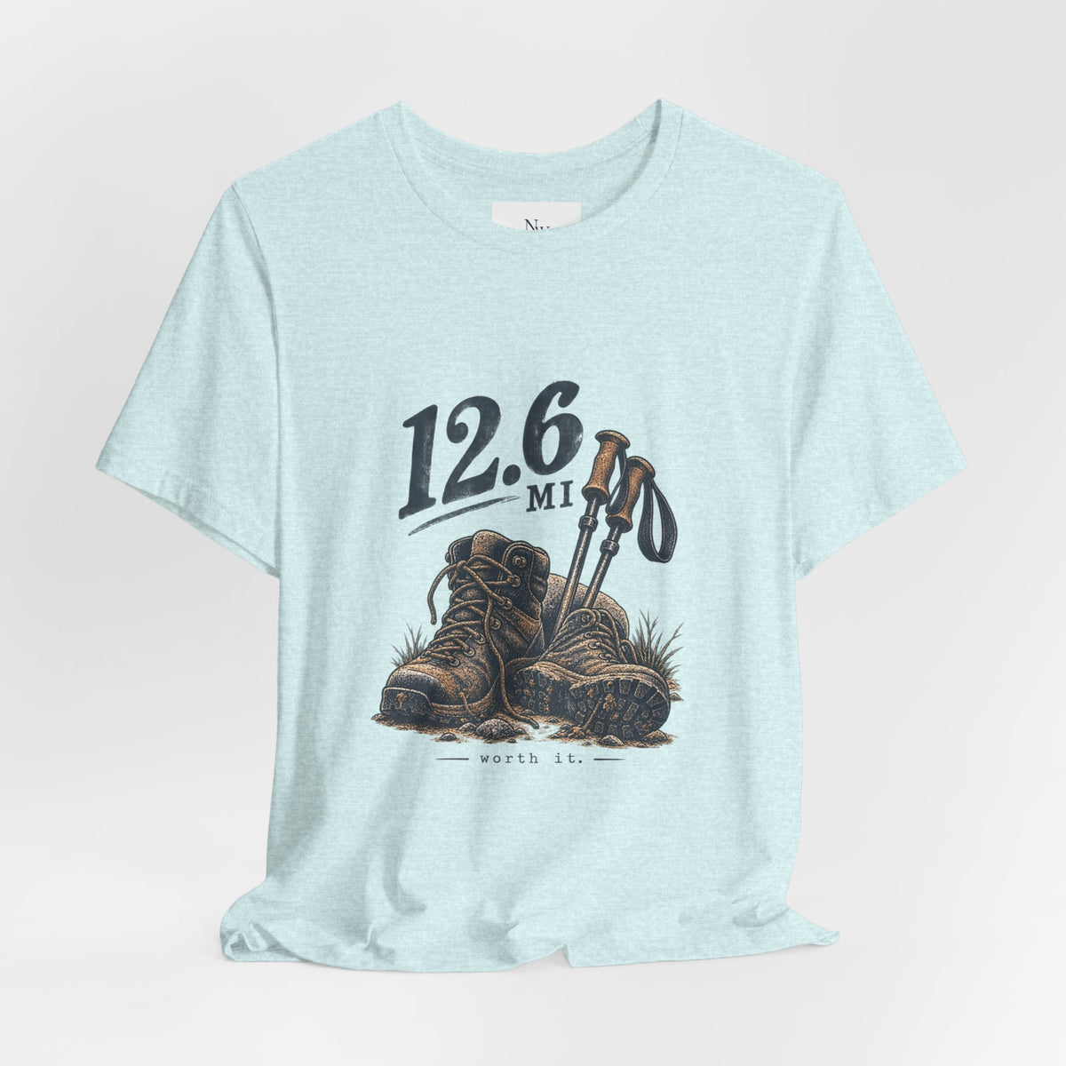 Hiking T-Shirt — “The Good Kind of Tired” 12.6 mi Adventure Tee