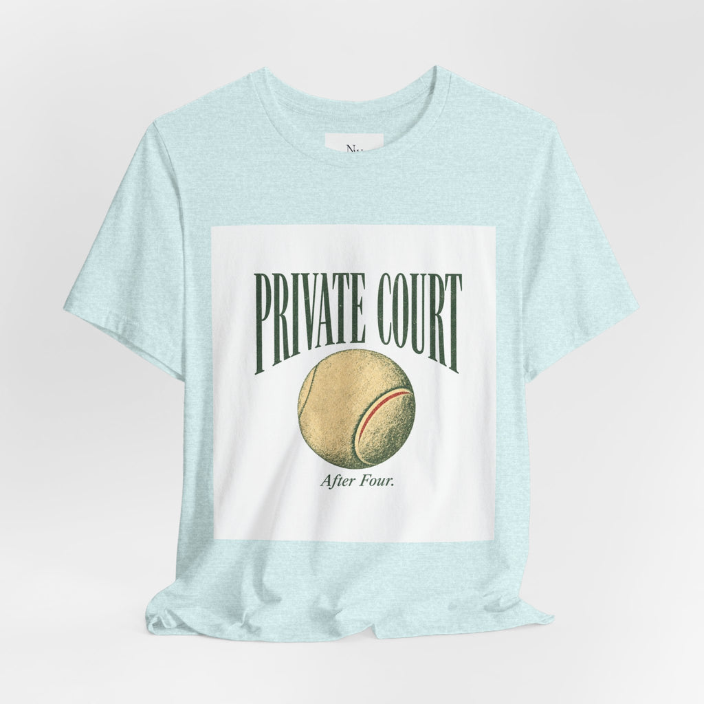 Private Court Tennis Tee — "After Four" Vintage Tennis Graphic T‑Shirt