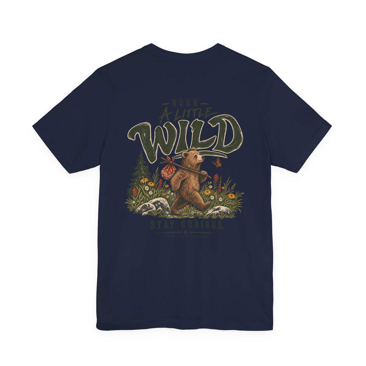 Little Wild One Bear Tee — Born A Little Wild Graphic T-Shirt