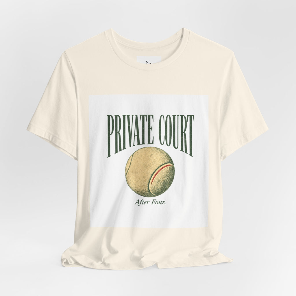 Private Court Tennis Tee — "After Four" Vintage Tennis Graphic T‑Shirt