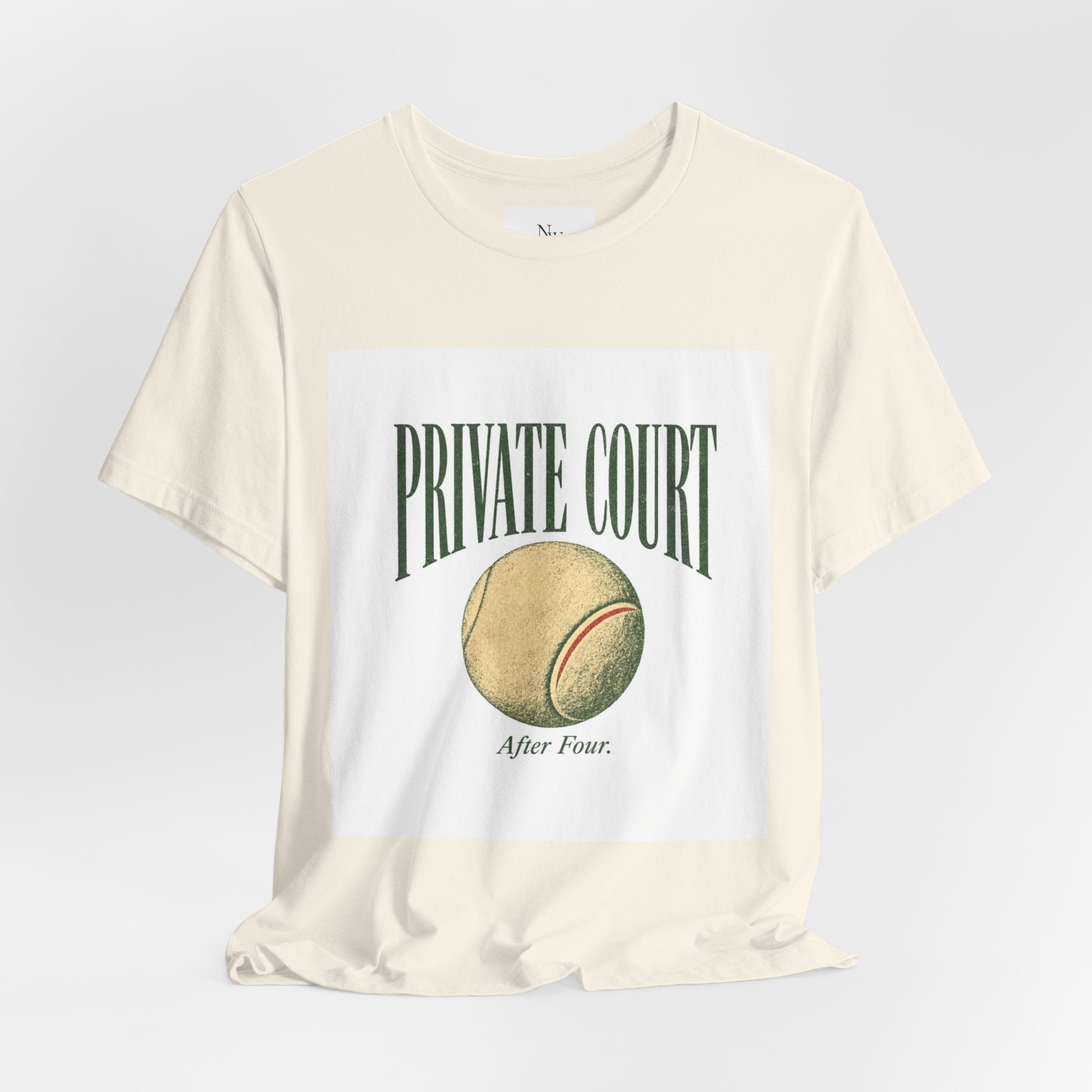 Private Court Tennis Tee — "After Four" Vintage Tennis Graphic T‑Shirt