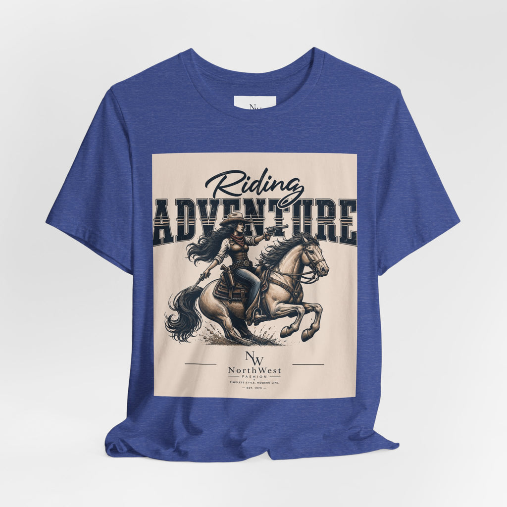 Cowgirl Riding Adventure Tee – Western Horseback Graphic T-Shirt
