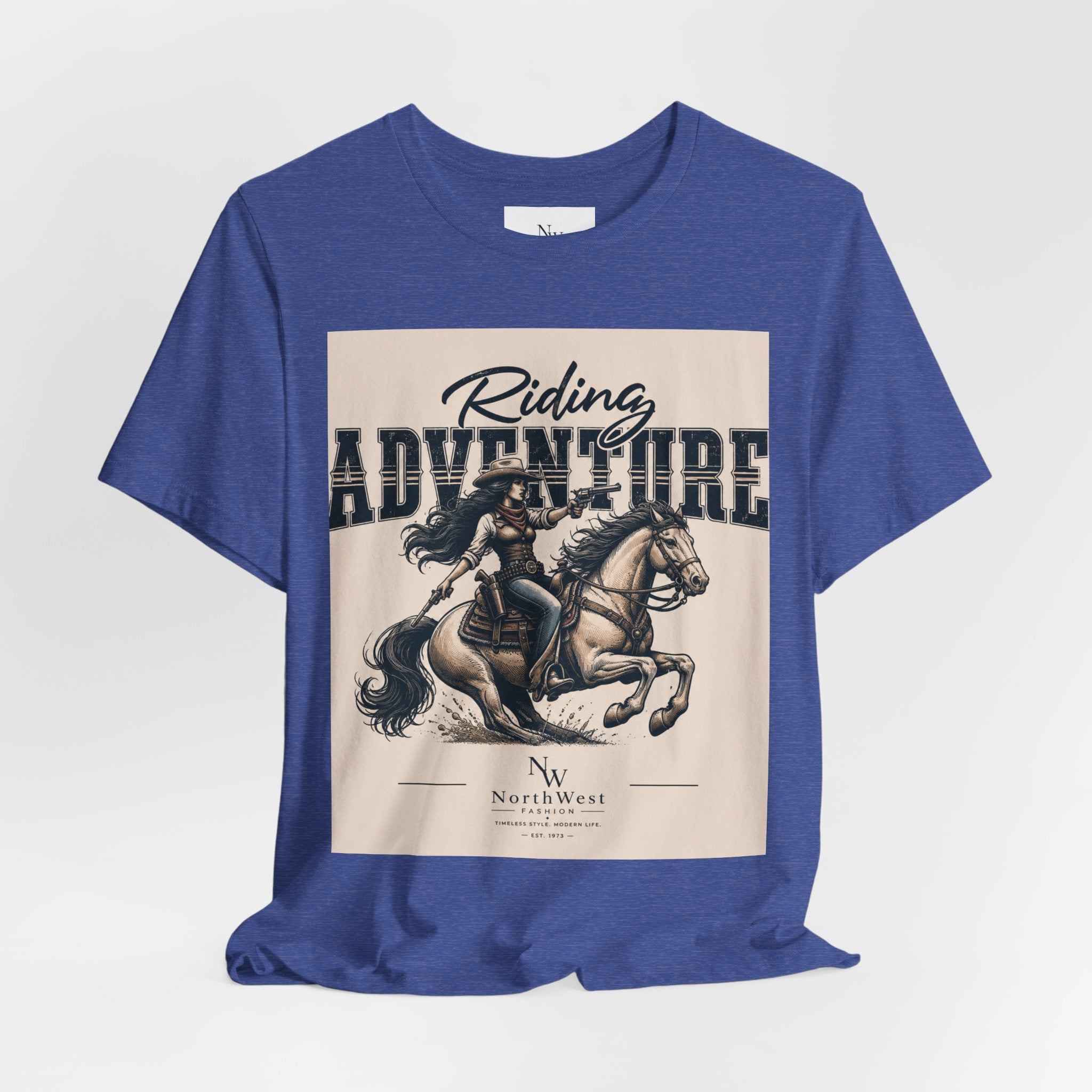 Cowgirl Riding Adventure Tee – Western Horseback Graphic T-Shirt