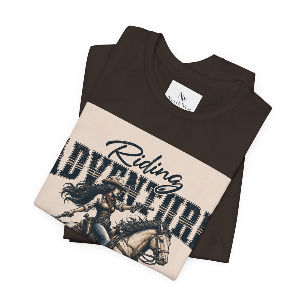 Cowgirl Riding Adventure Tee – Western Horseback Graphic T-Shirt