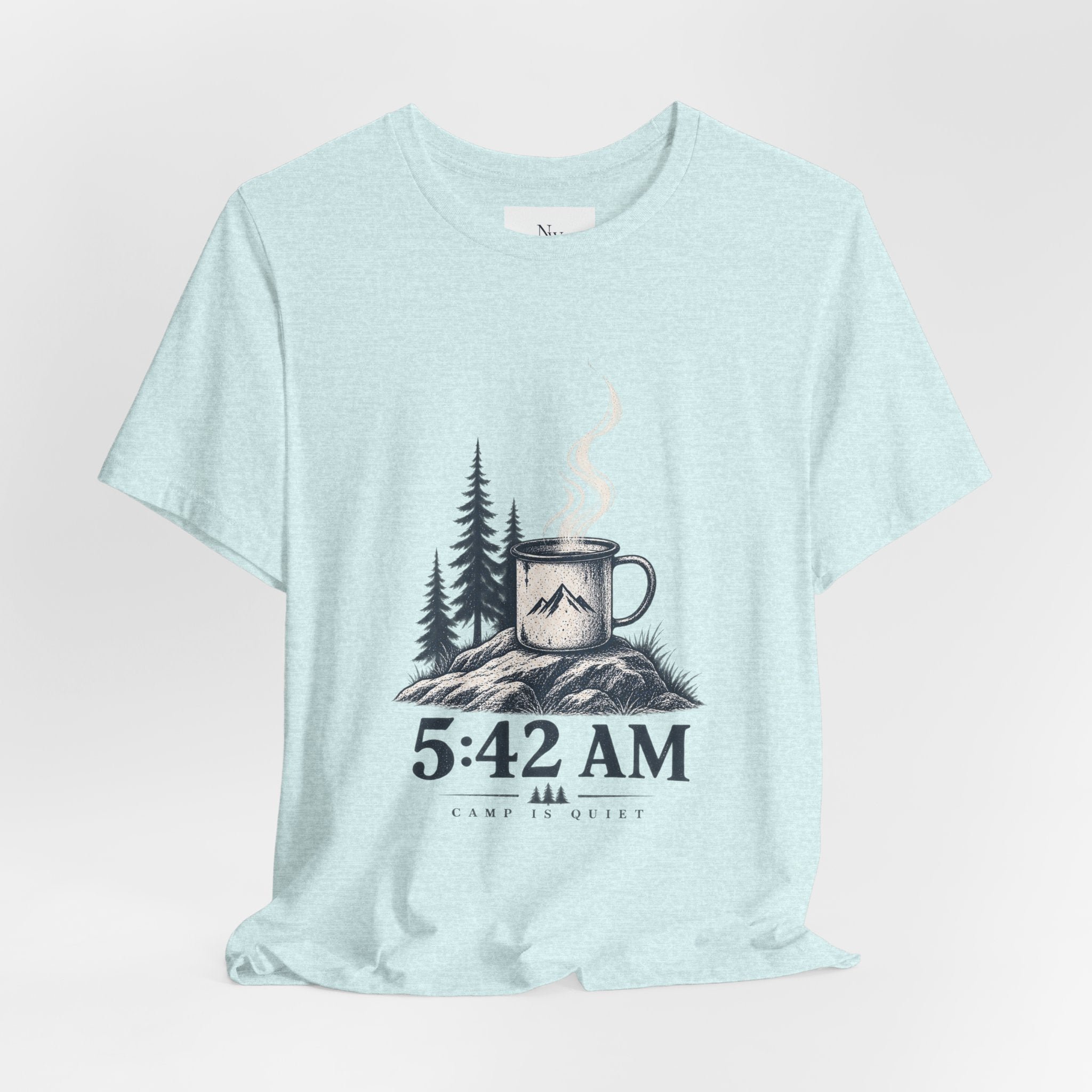 5:42 AM Camping T‑Shirt — "Before Everyone Else" Morning Coffee & Mountain Tee